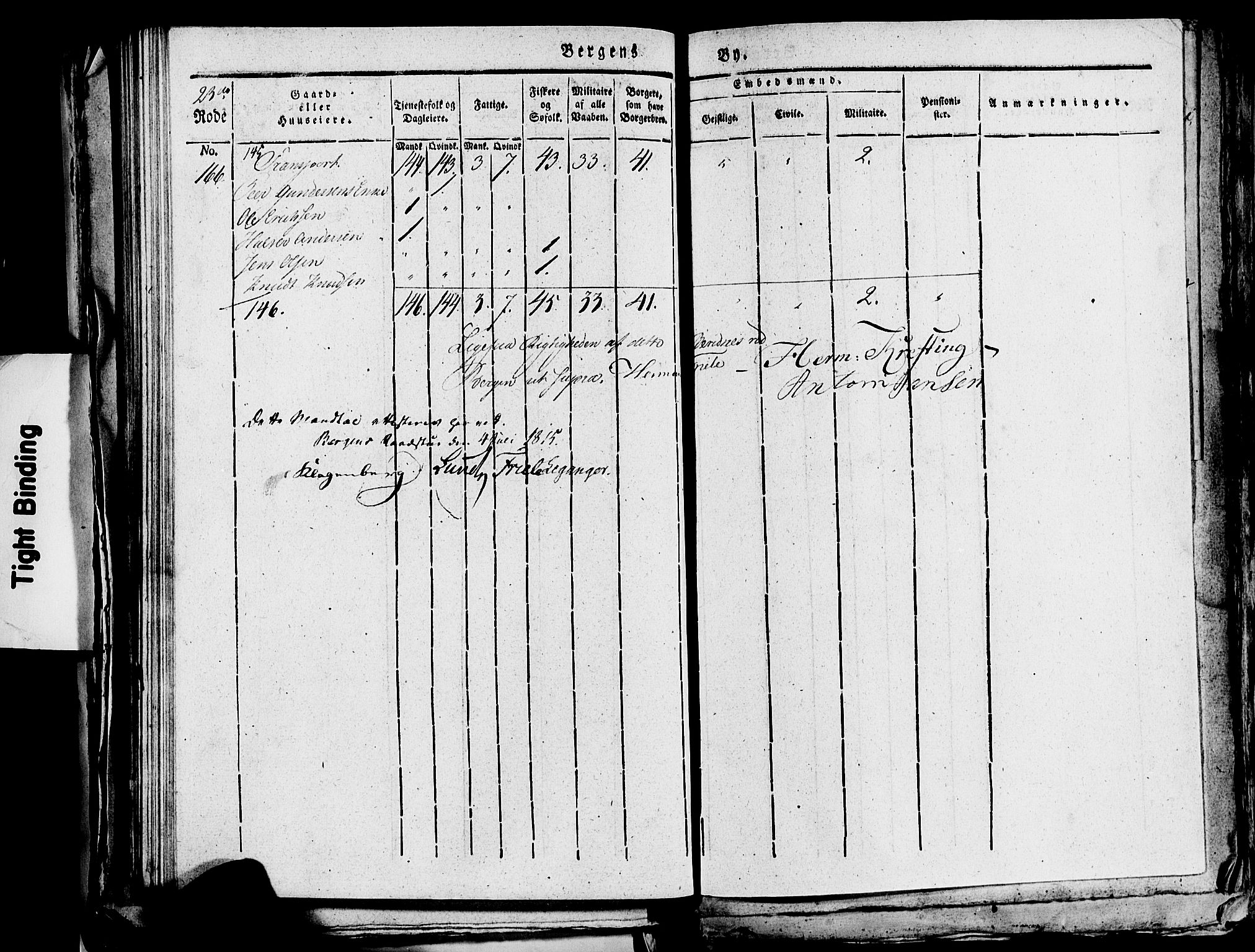 SAB, 1815 Census for Bergen, 1815, p. 990