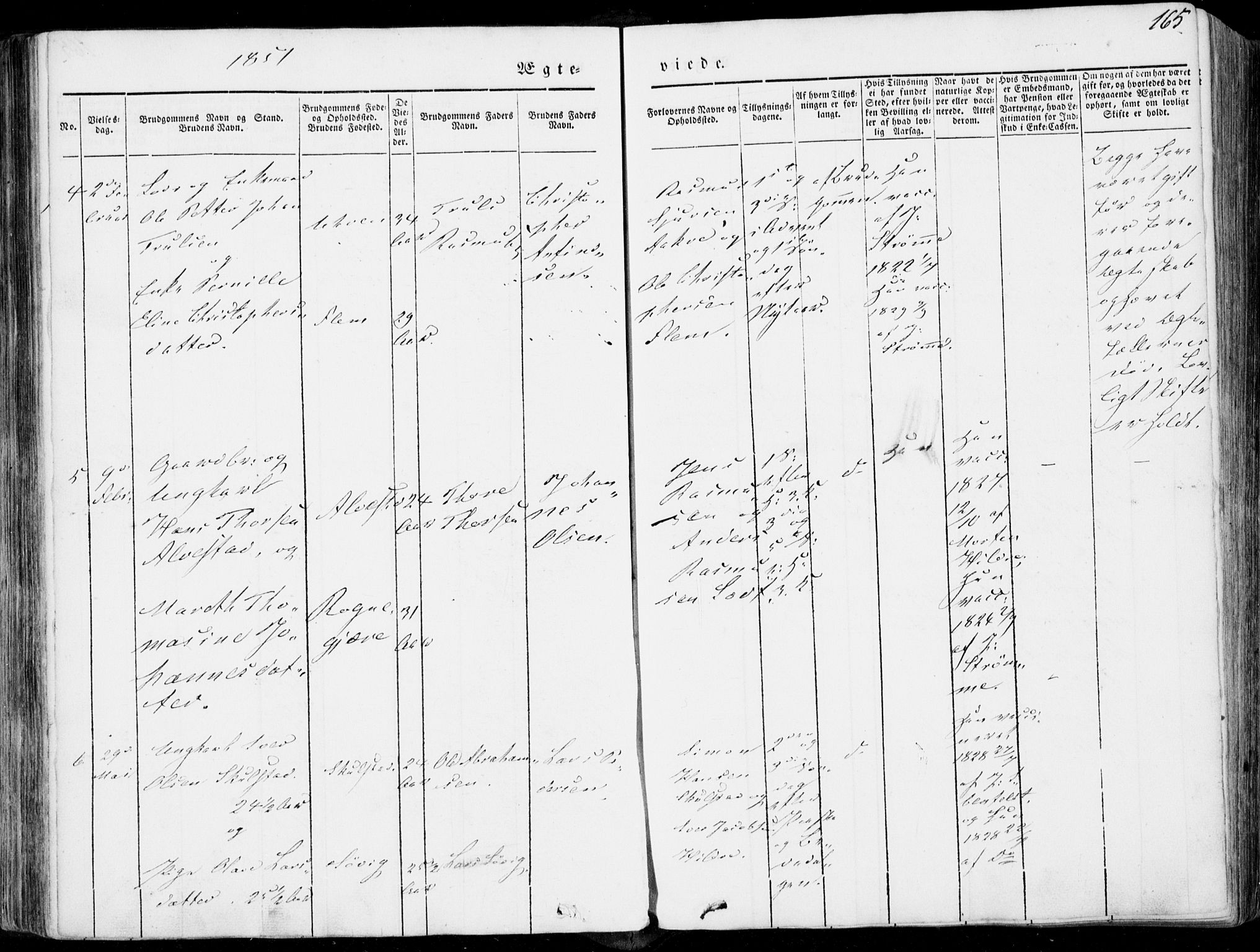 Ministerialprotokoller, klokkerbøker og fødselsregistre - Møre og Romsdal, AV/SAT-A-1454/536/L0497: Parish register (official) no. 536A06, 1845-1865, p. 165