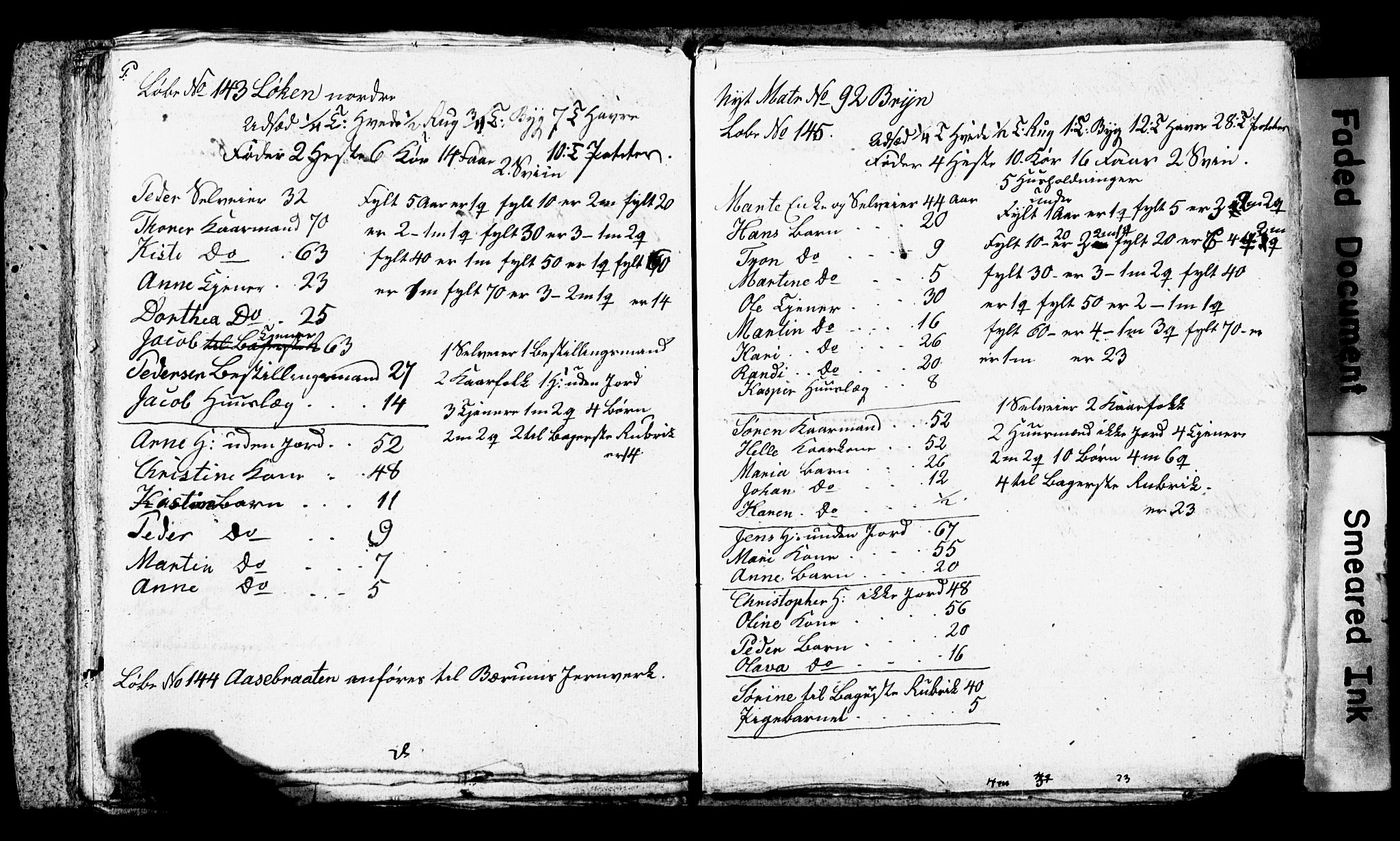 SAO, Census 1845 for Asker, 1845, p. 140