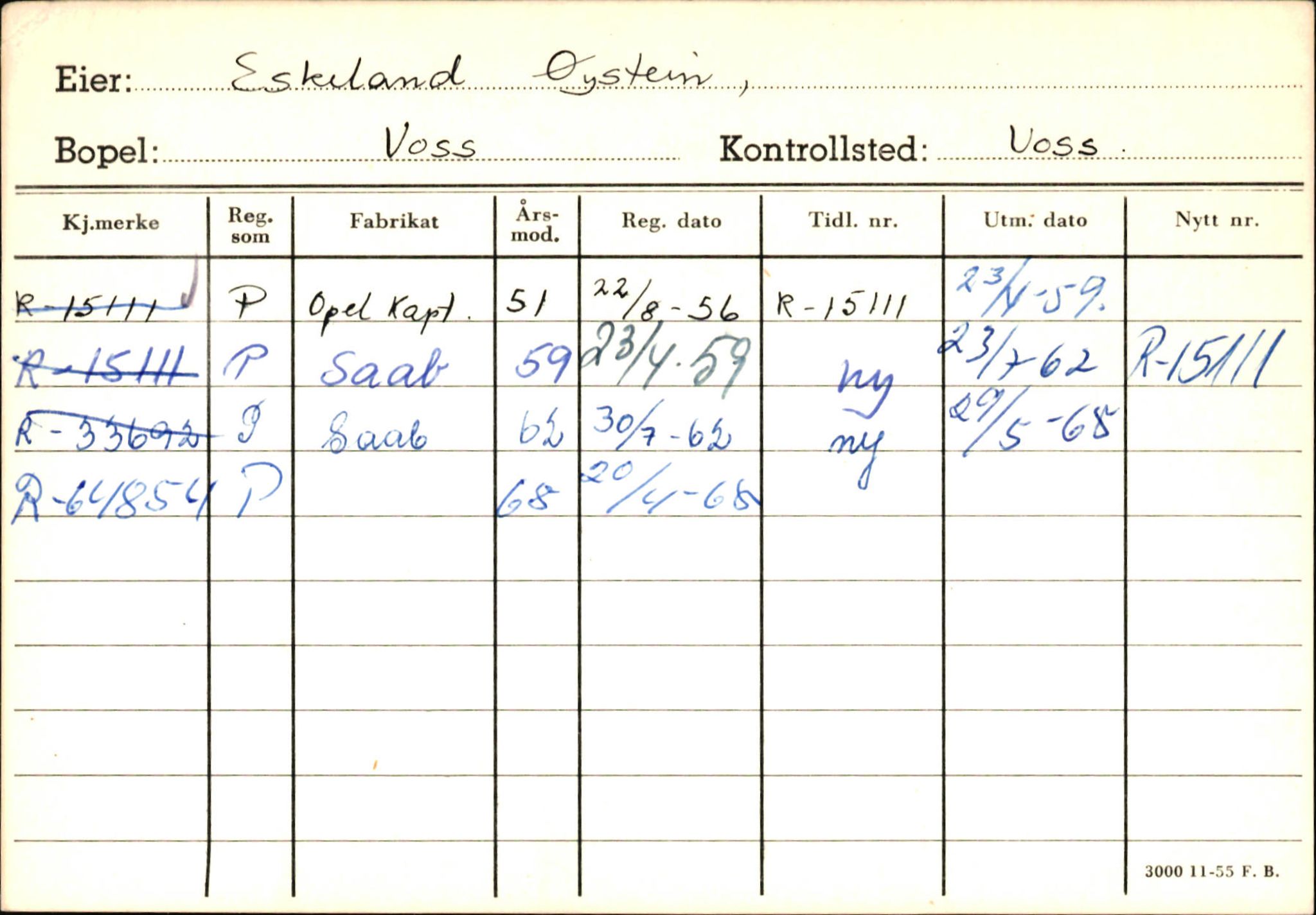 Statens vegvesen, Hordaland vegkontor, AV/SAB-A-5201/2/Ha/L0012: R-eierkort E-F, 1920-1971, p. 30