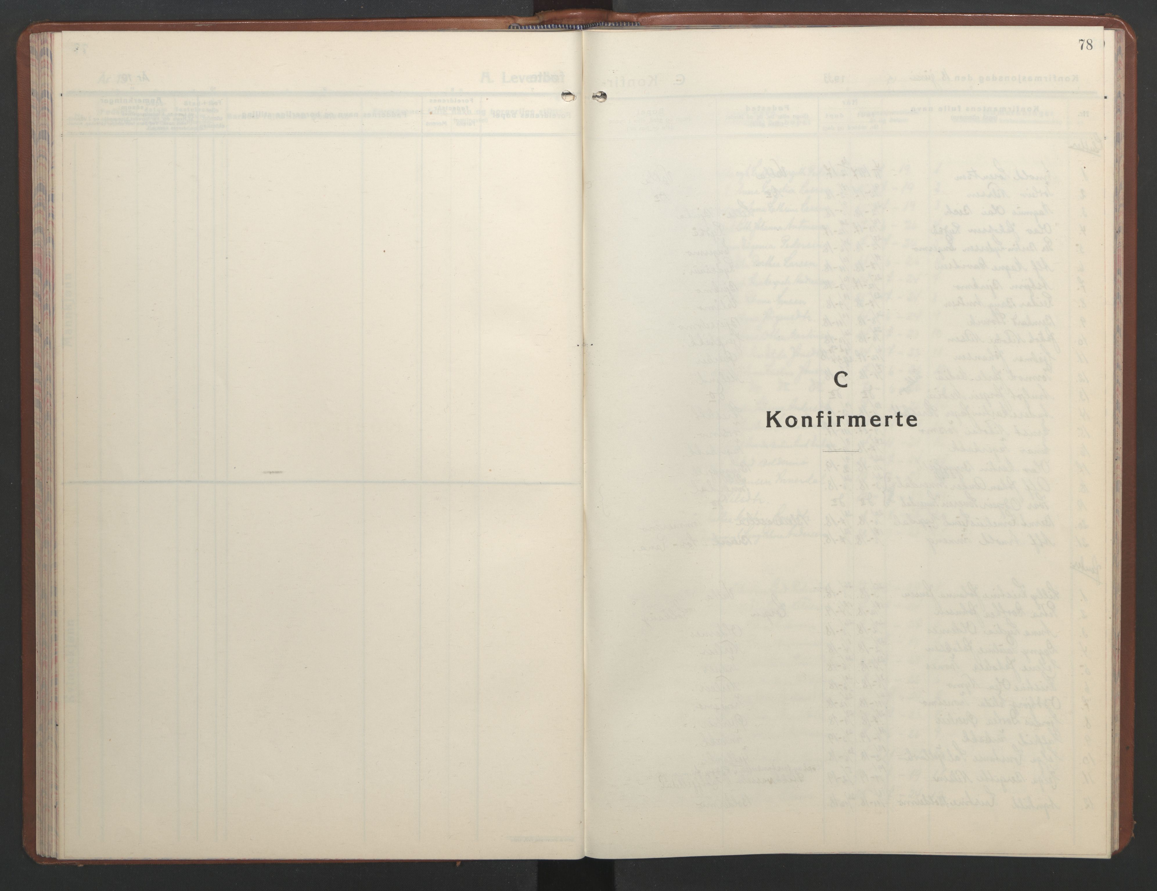 Ministerialprotokoller, klokkerbøker og fødselsregistre - Nordland, SAT/A-1459/826/L0385: Parish register (copy) no. 826C05, 1933-1951, p. 78
