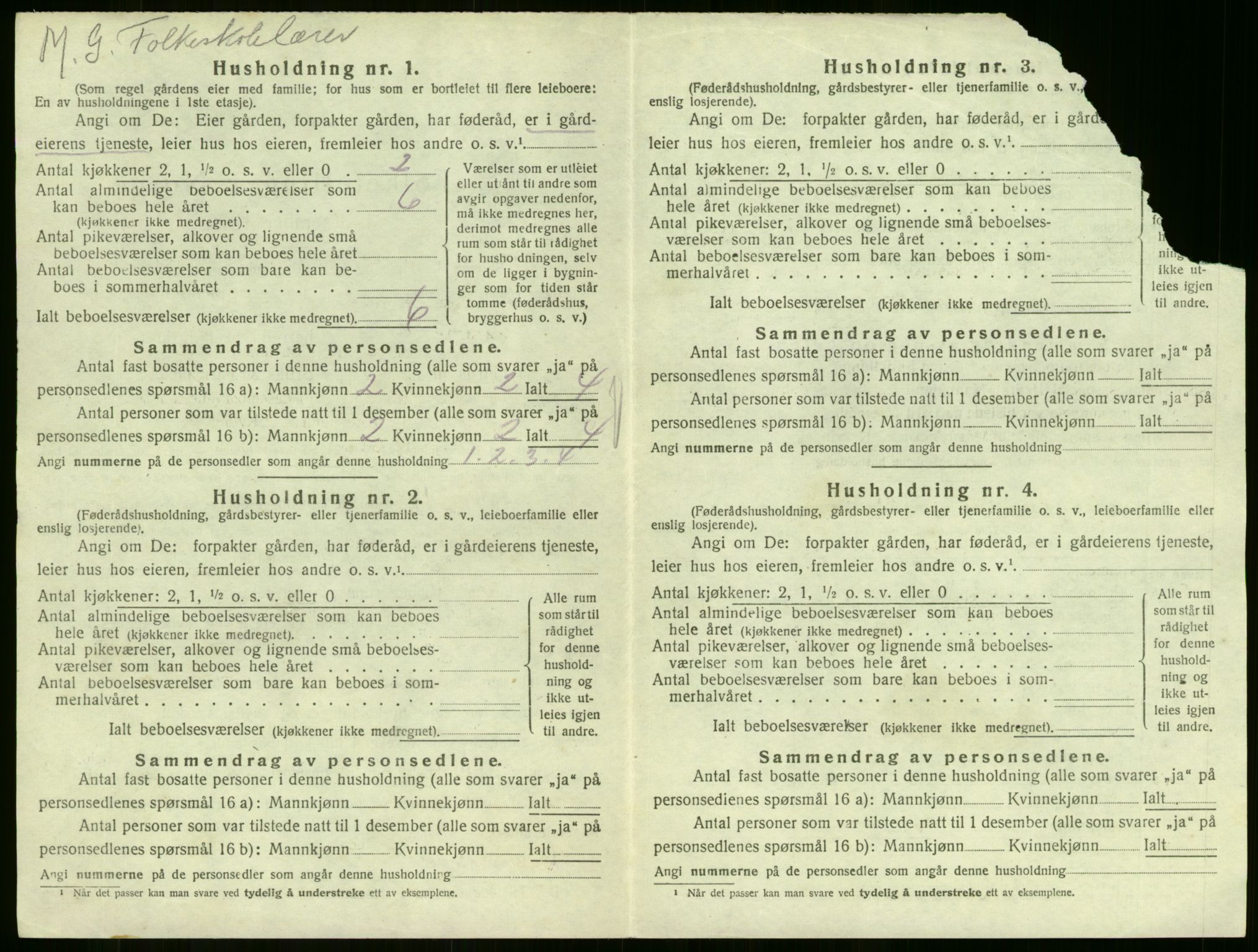 SAKO, 1920 census for Sem, 1920, p. 743