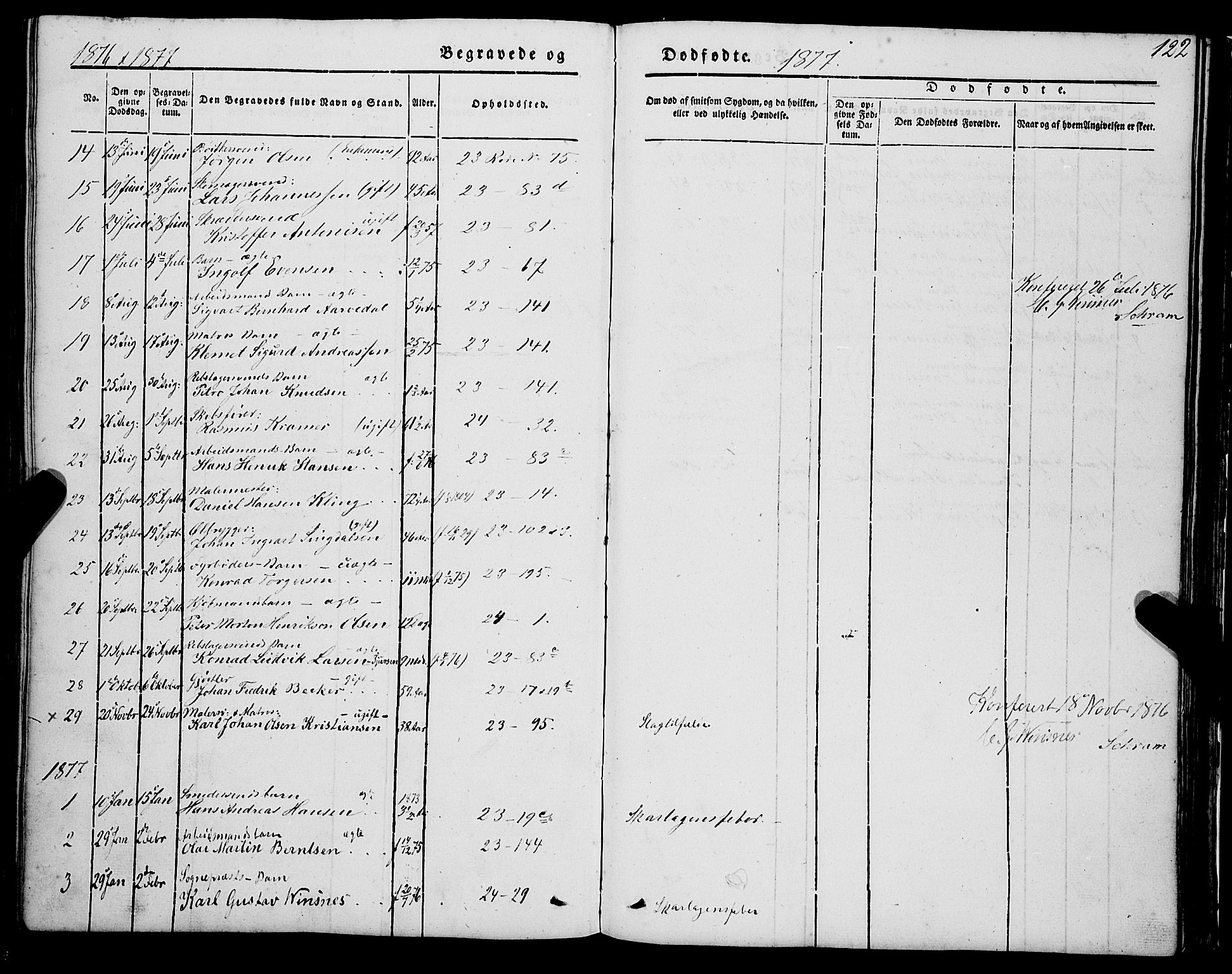 Mariakirken Sokneprestembete, SAB/A-76901/H/Haa/L0006: Parish register (official) no. A 6, 1846-1877, p. 122