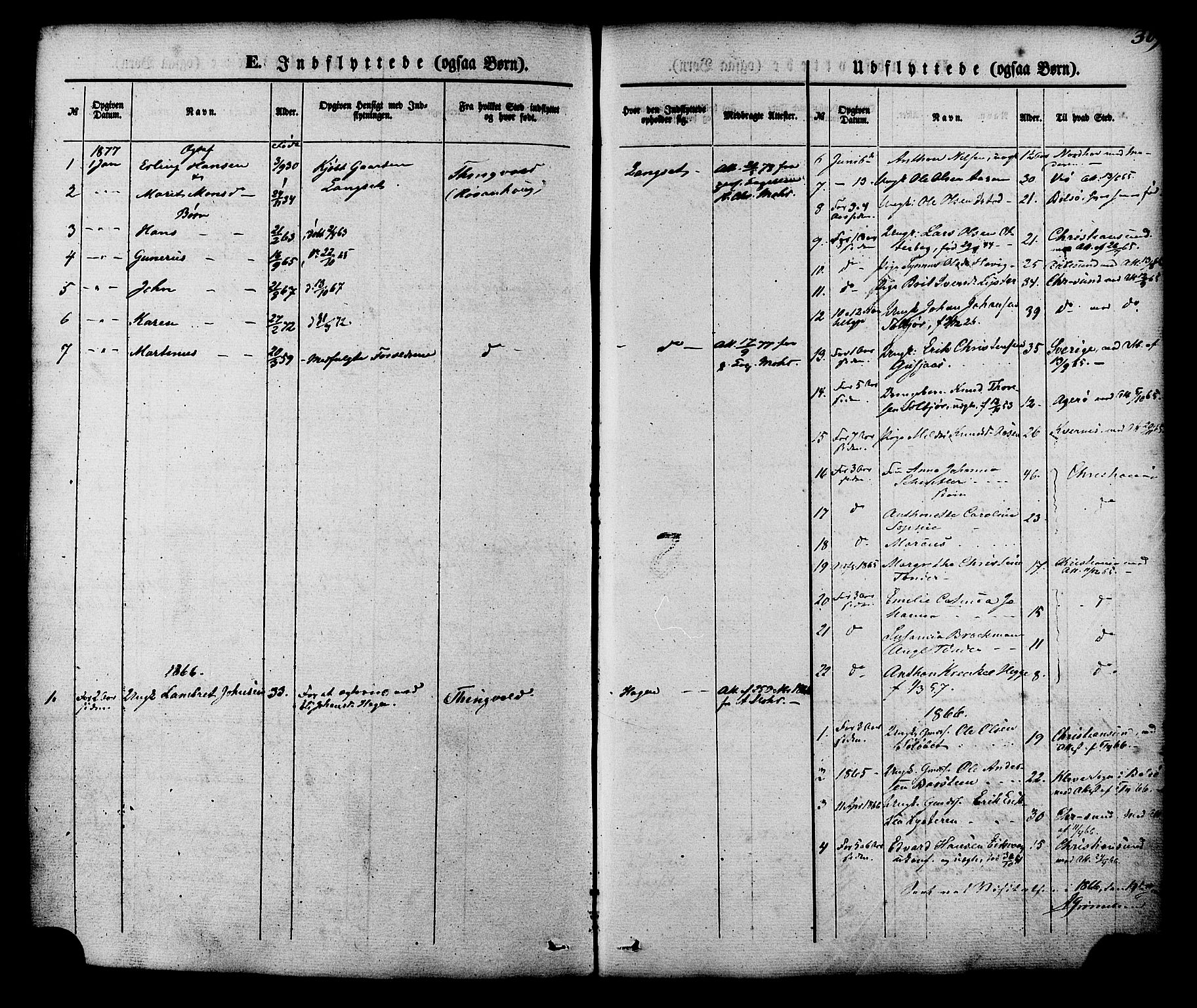 Ministerialprotokoller, klokkerbøker og fødselsregistre - Møre og Romsdal, SAT/A-1454/551/L0625: Parish register (official) no. 551A05, 1846-1879, p. 309