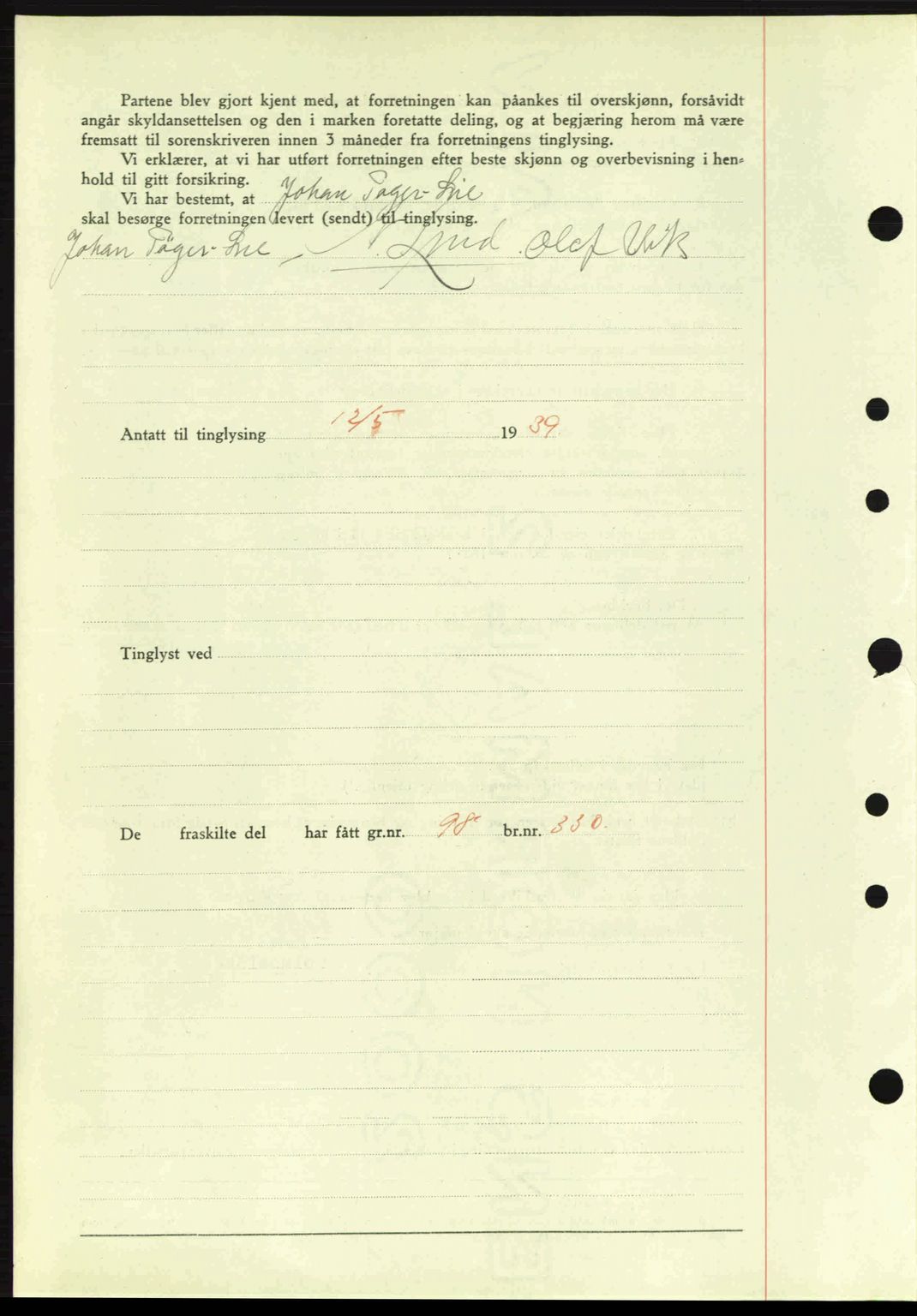 Idd og Marker sorenskriveri, AV/SAO-A-10283/G/Gb/Gbb/L0003: Mortgage book no. A3, 1938-1939, Diary no: : 643/1939