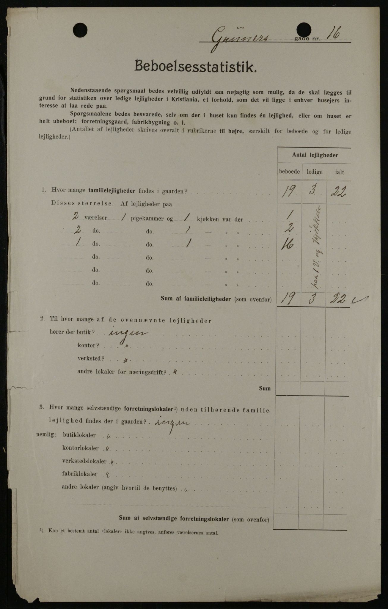 OBA, Municipal Census 1908 for Kristiania, 1908, p. 28045