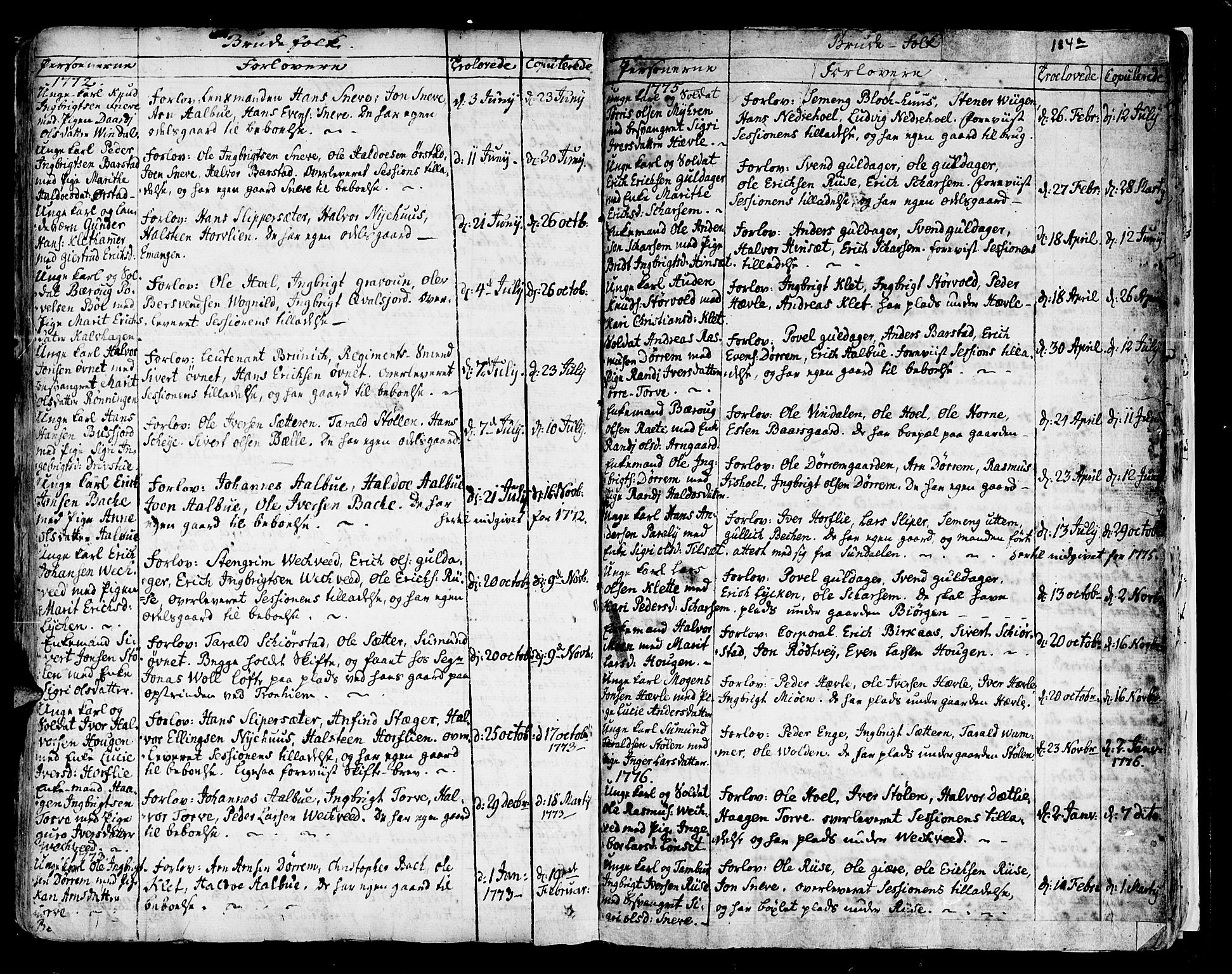 Ministerialprotokoller, klokkerbøker og fødselsregistre - Sør-Trøndelag, SAT/A-1456/678/L0891: Parish register (official) no. 678A01, 1739-1780, p. 184b
