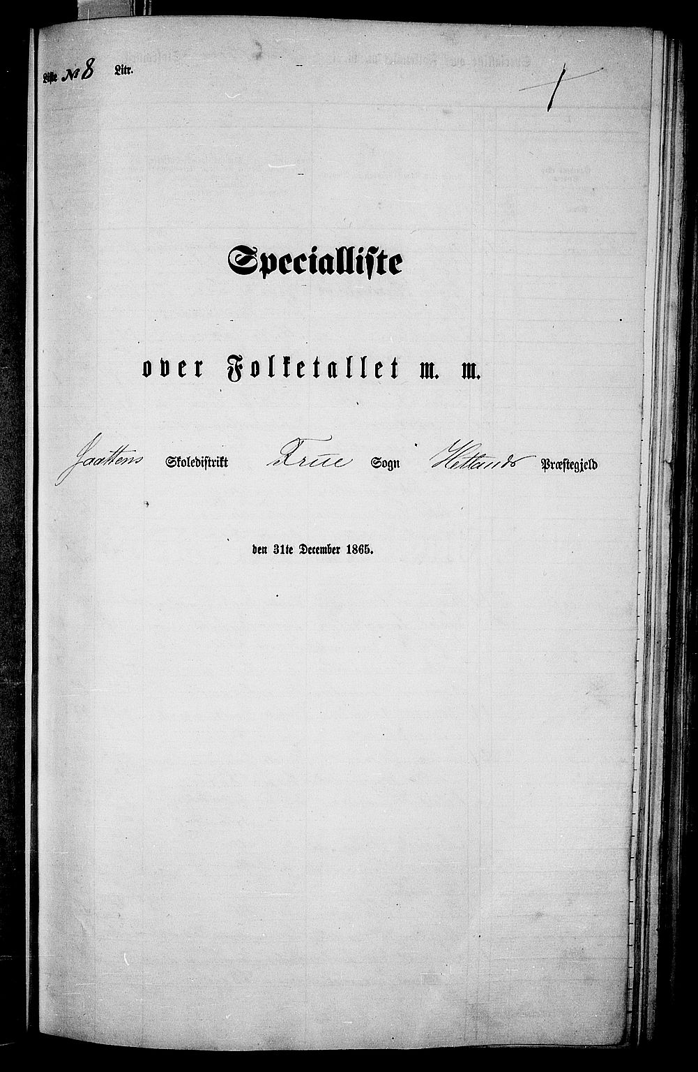 RA, 1865 census for Hetland, 1865, p. 90