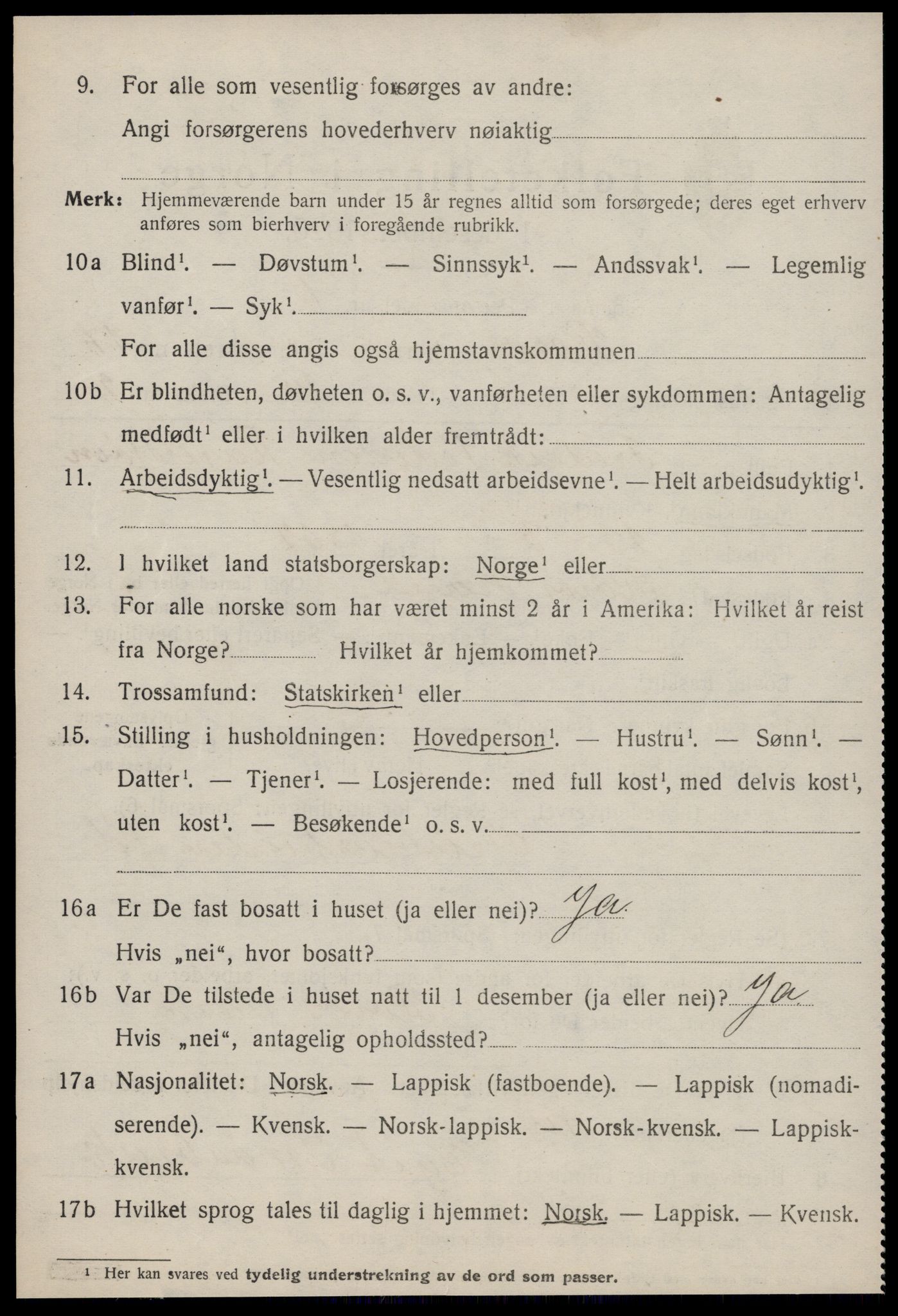 SAT, 1920 census for Røros, 1920, p. 11583