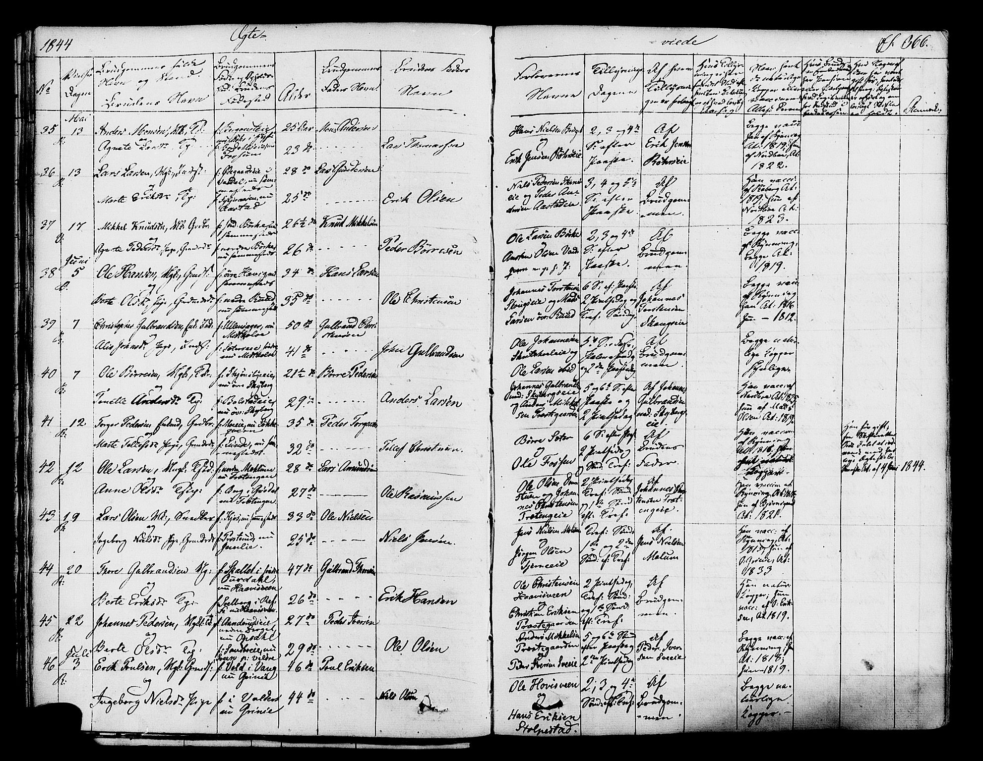 Ringsaker prestekontor, AV/SAH-PREST-014/K/Ka/L0008: Parish register (official) no. 8, 1837-1850, p. 366