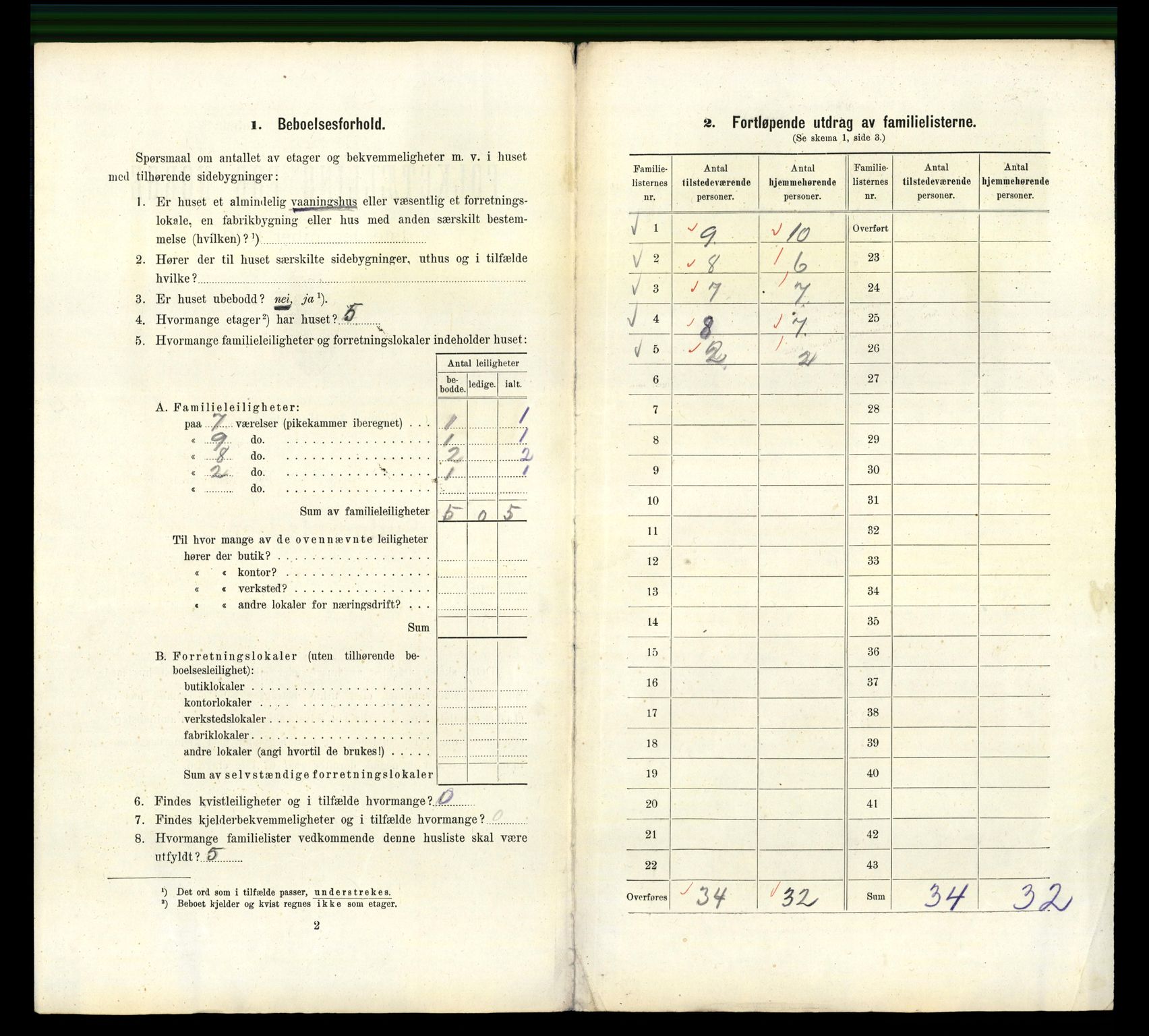 RA, 1910 census for Bergen, 1910, p. 3218