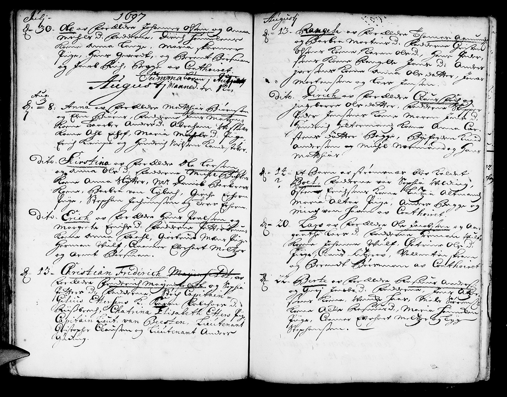 Korskirken sokneprestembete, AV/SAB-A-76101/H/Haa/L0002: Parish register (official) no. A 2, 1688-1697