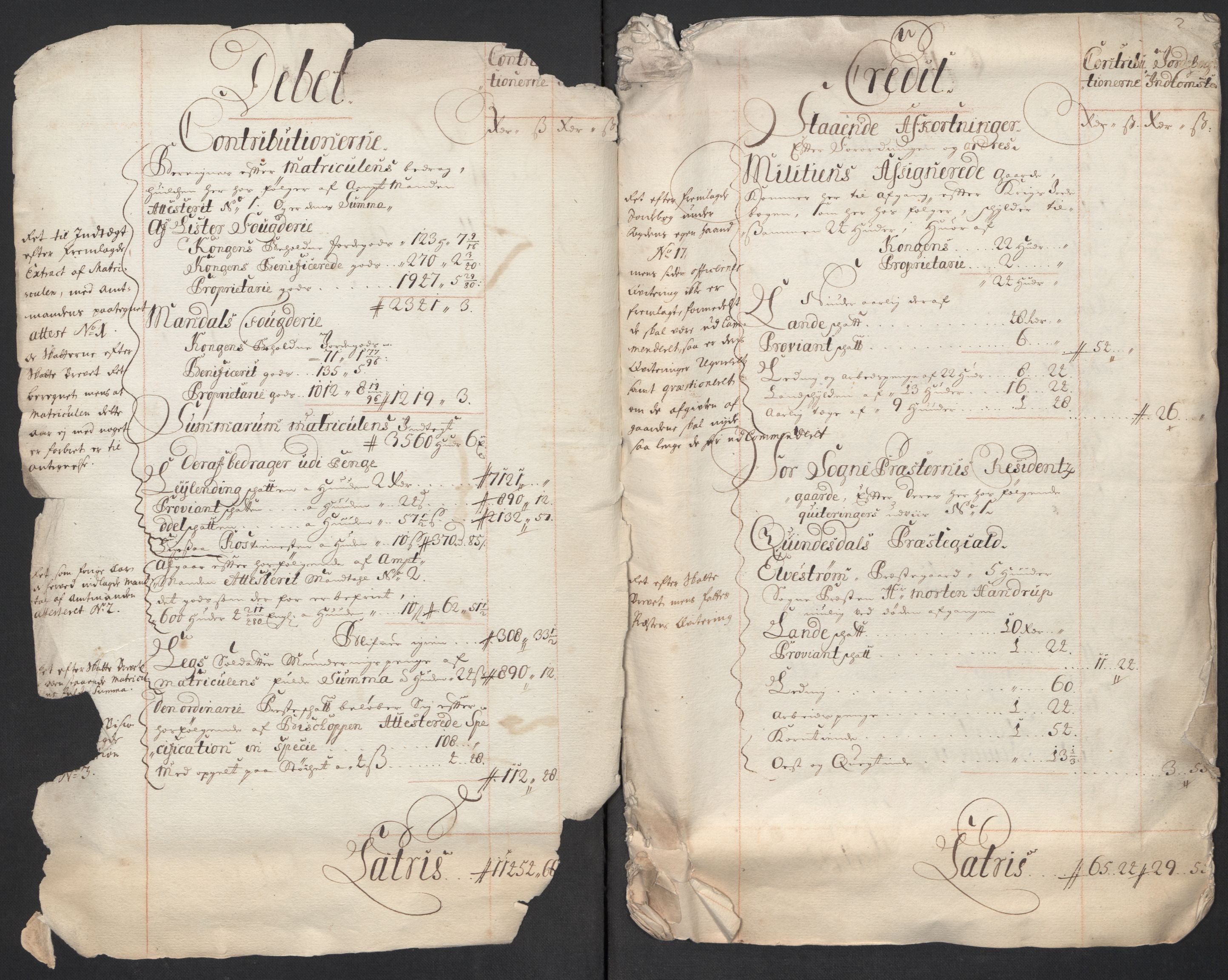 Rentekammeret inntil 1814, Reviderte regnskaper, Fogderegnskap, AV/RA-EA-4092/R43/L2555: Fogderegnskap Lista og Mandal, 1712, p. 5