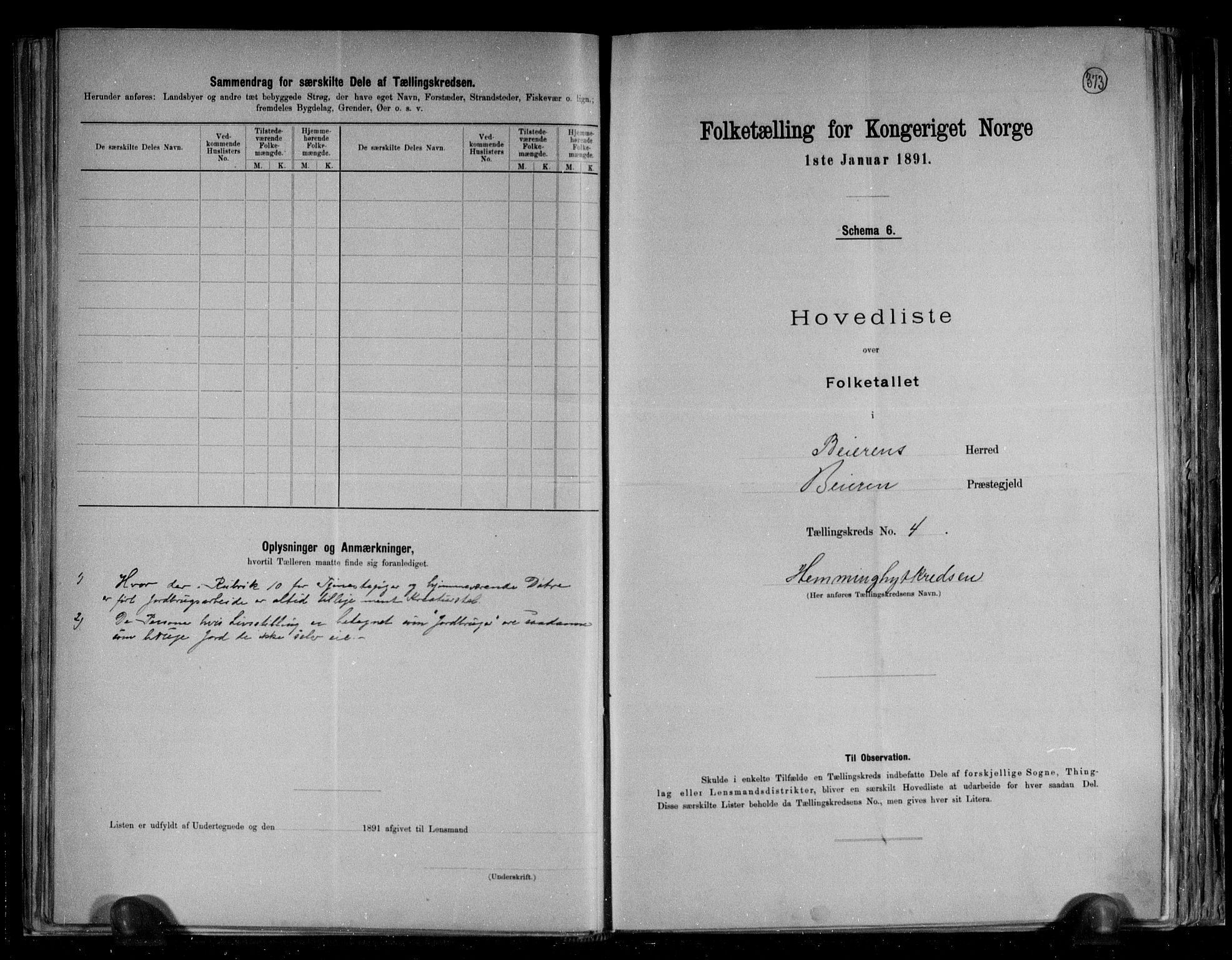 RA, 1891 census for 1839 Beiarn, 1891, p. 11