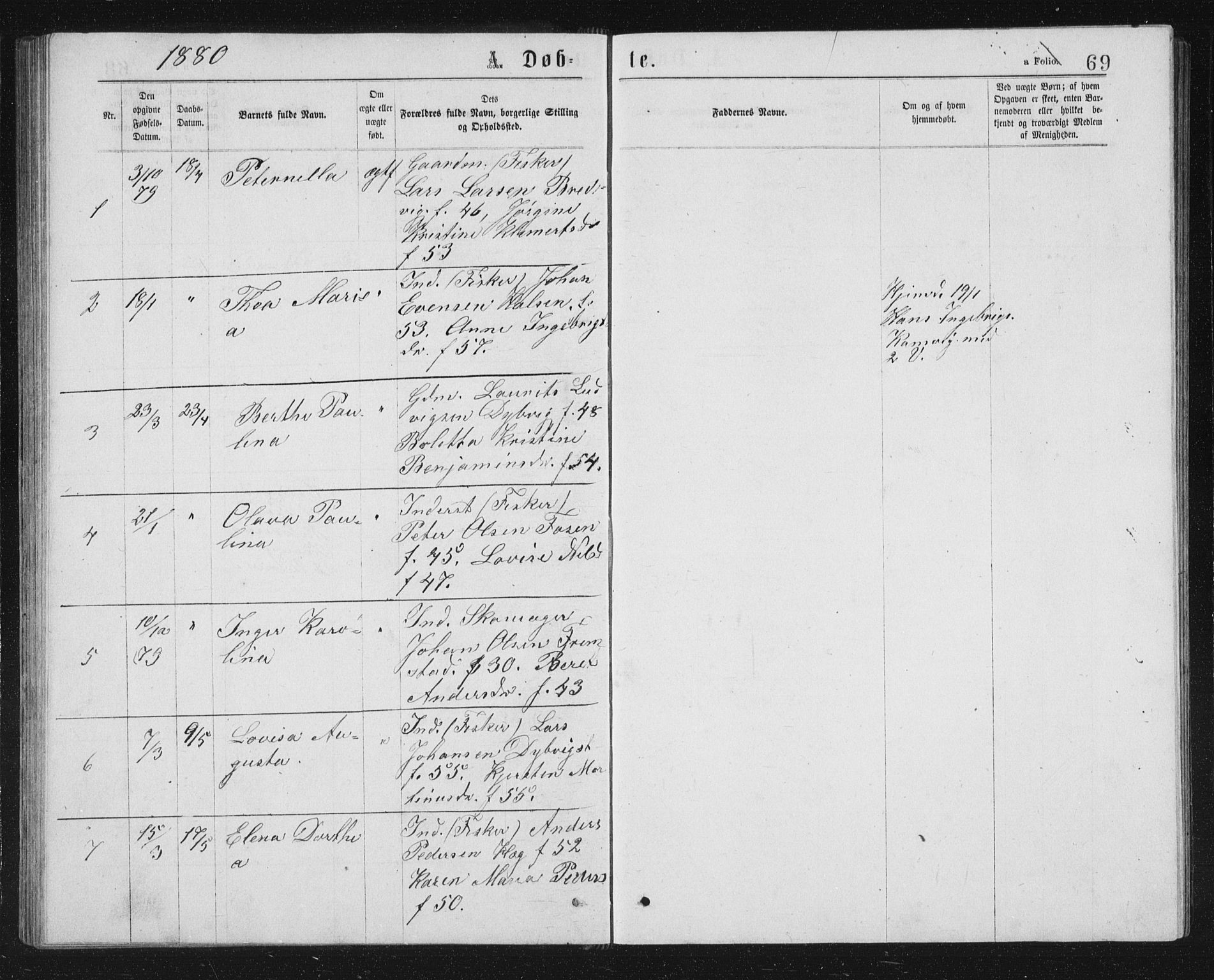 Ministerialprotokoller, klokkerbøker og fødselsregistre - Sør-Trøndelag, SAT/A-1456/662/L0756: Parish register (copy) no. 662C01, 1869-1891, p. 69