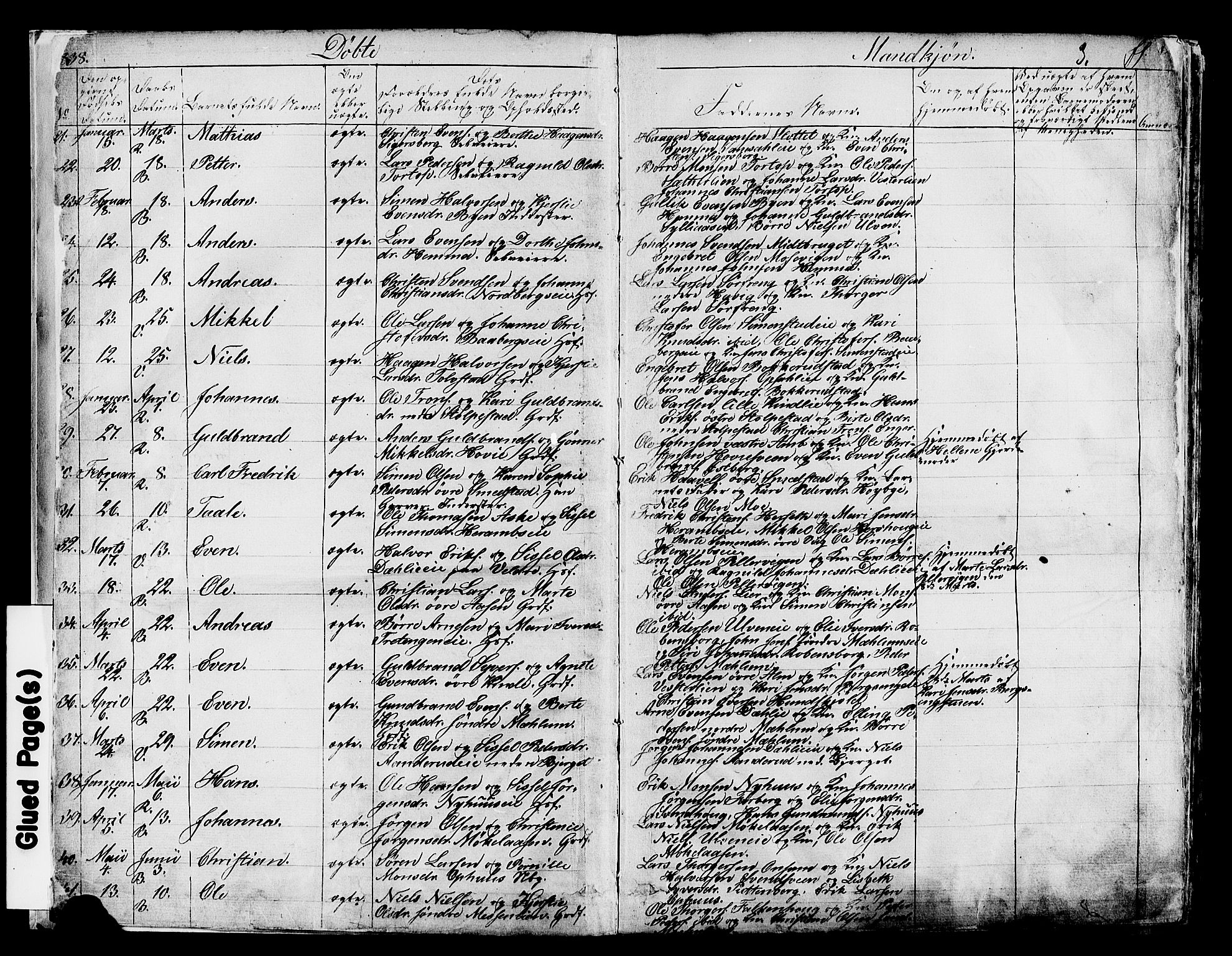 Ringsaker prestekontor, SAH/PREST-014/K/Ka/L0008: Parish register (official) no. 8, 1837-1850, p. 3