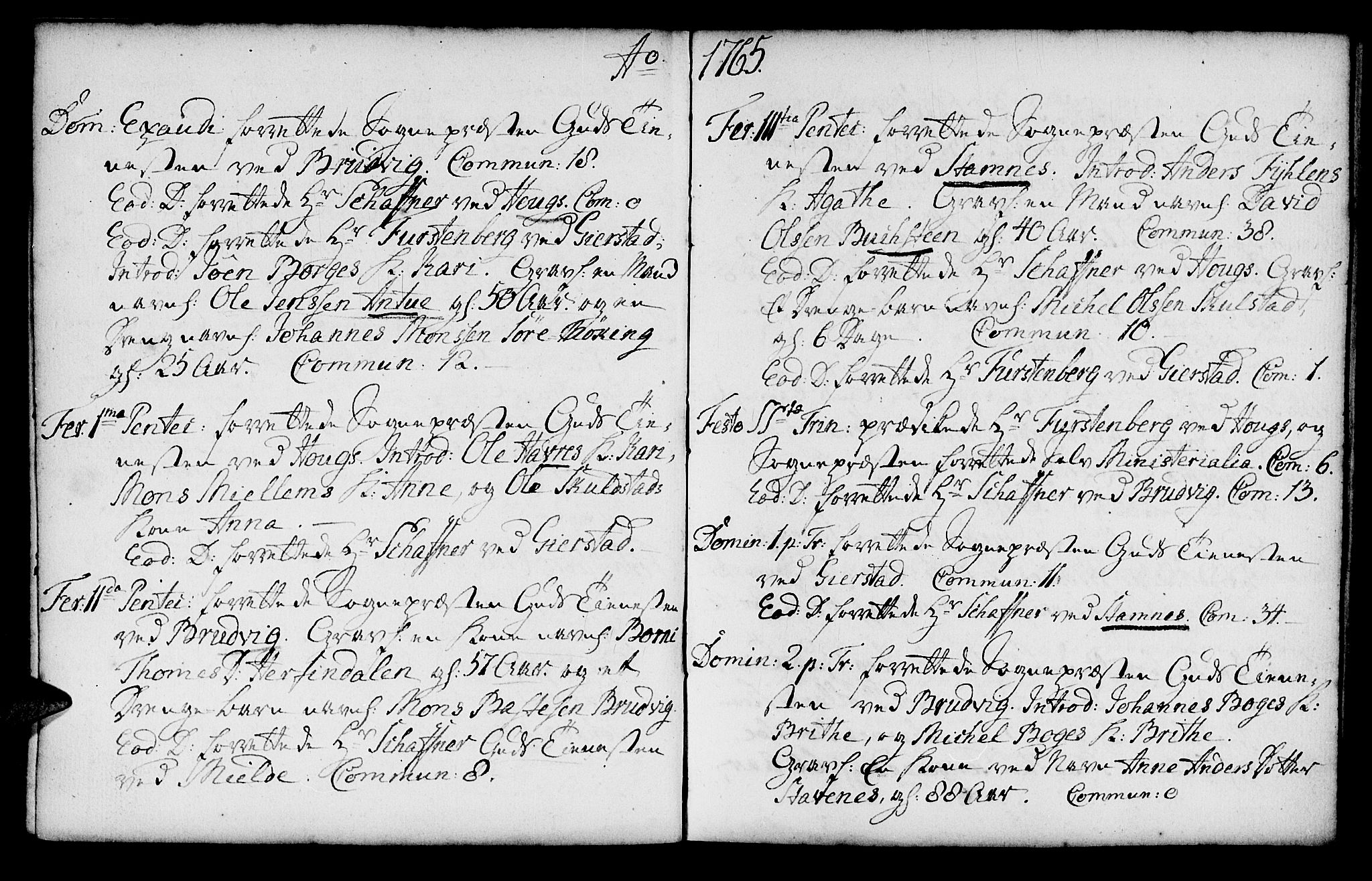 Haus sokneprestembete, AV/SAB-A-75601/H/Haa: Parish register (official) no. A 7, 1748-1766, p. 168