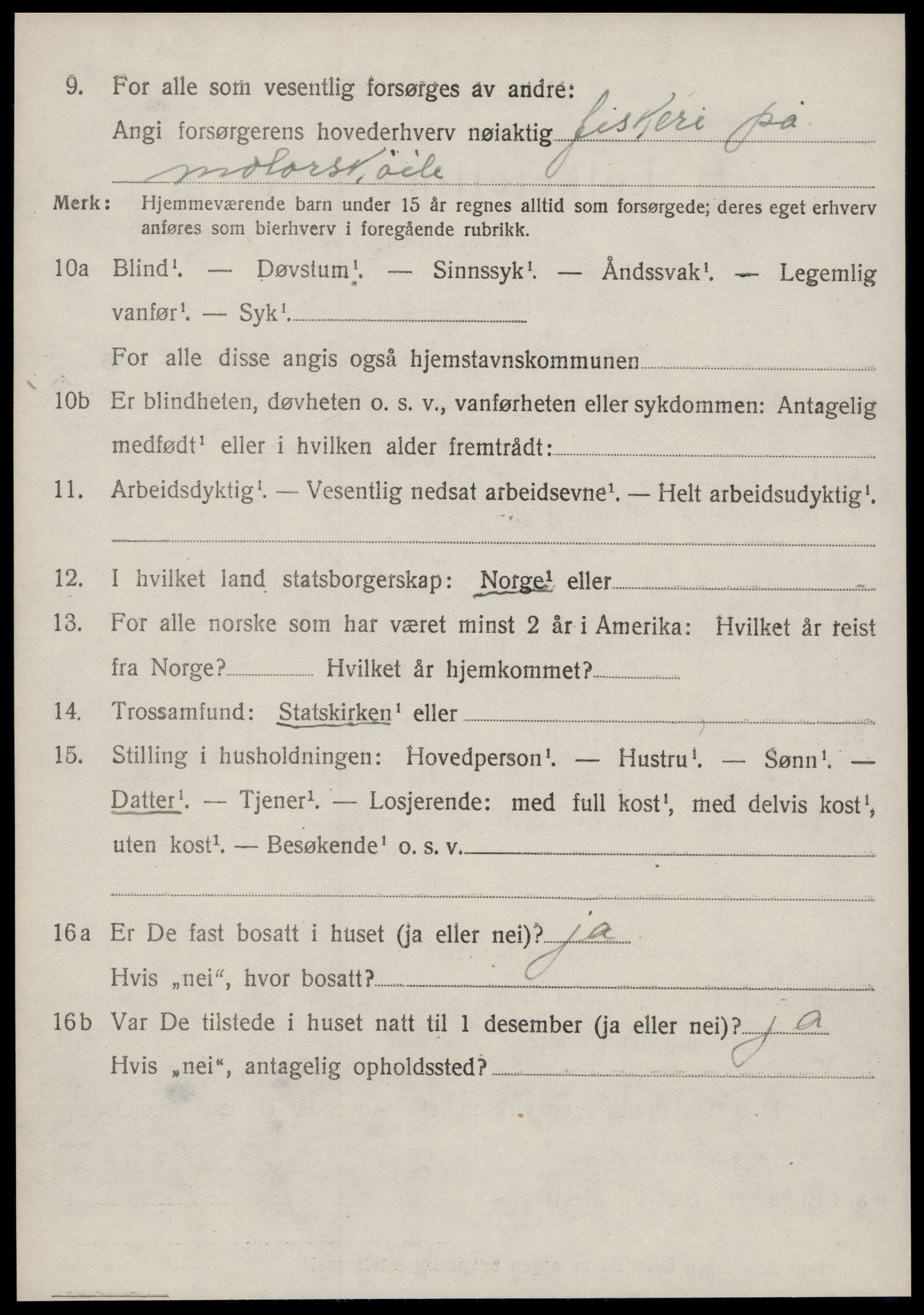 SAT, 1920 census for Bremsnes, 1920, p. 4940