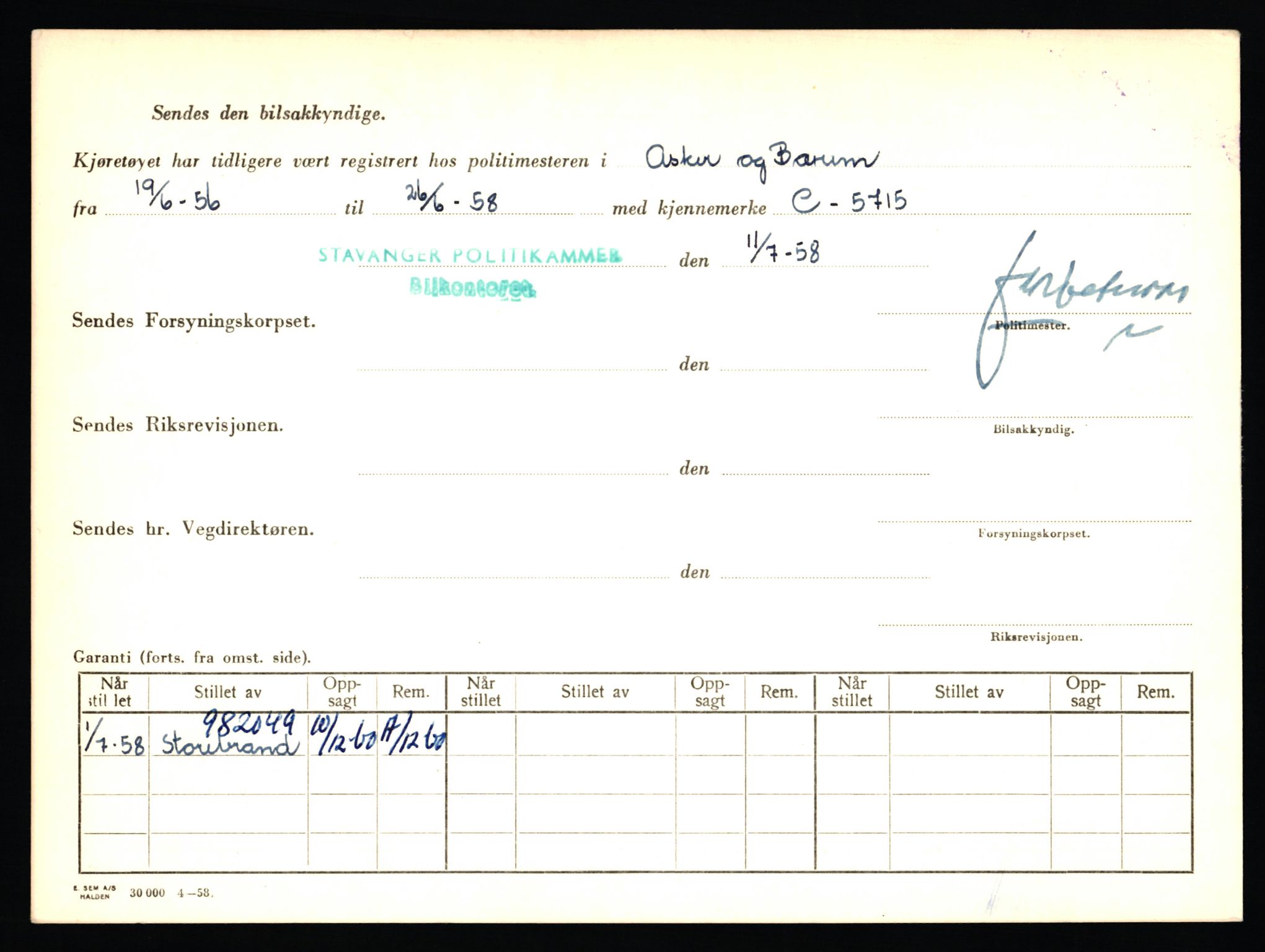 Stavanger trafikkstasjon, AV/SAST-A-101942/0/F/L0053: L-52900 - L-54199, 1930-1971, p. 124