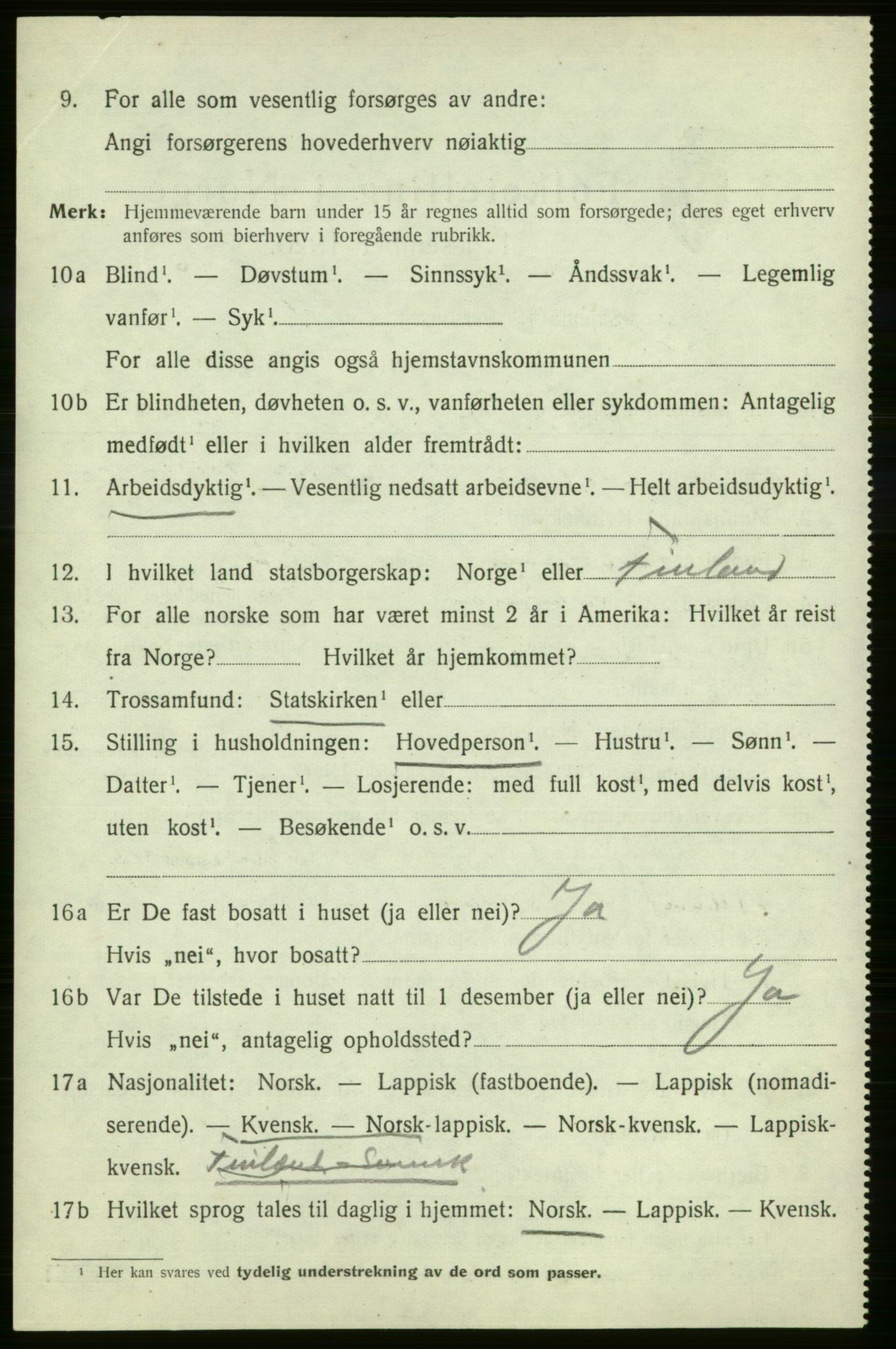 SATØ, 1920 census for Kjelvik, 1920, p. 3108