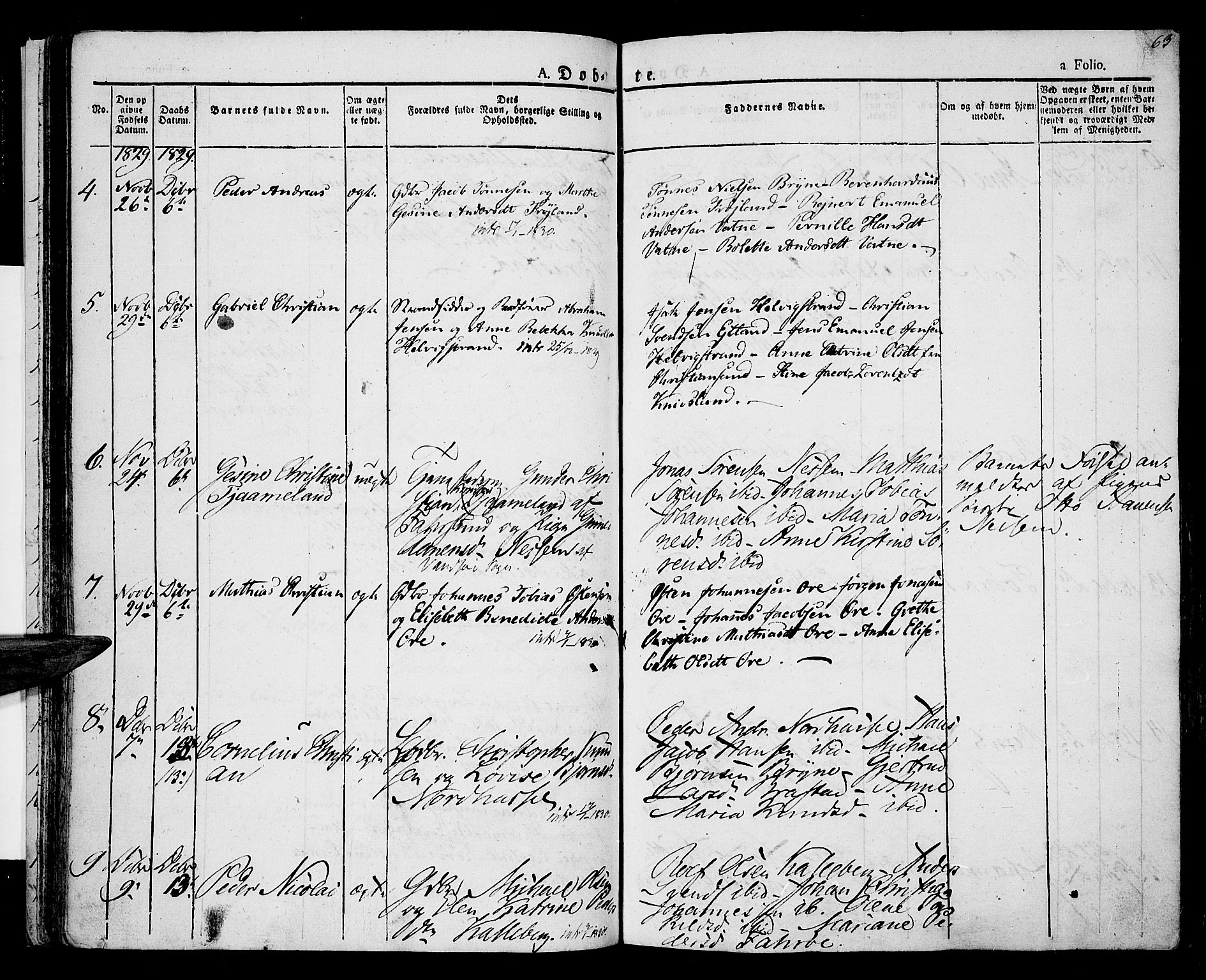 Lista sokneprestkontor, AV/SAK-1111-0027/F/Fa/L0008: Parish register (official) no. A 8, 1823-1835, p. 63