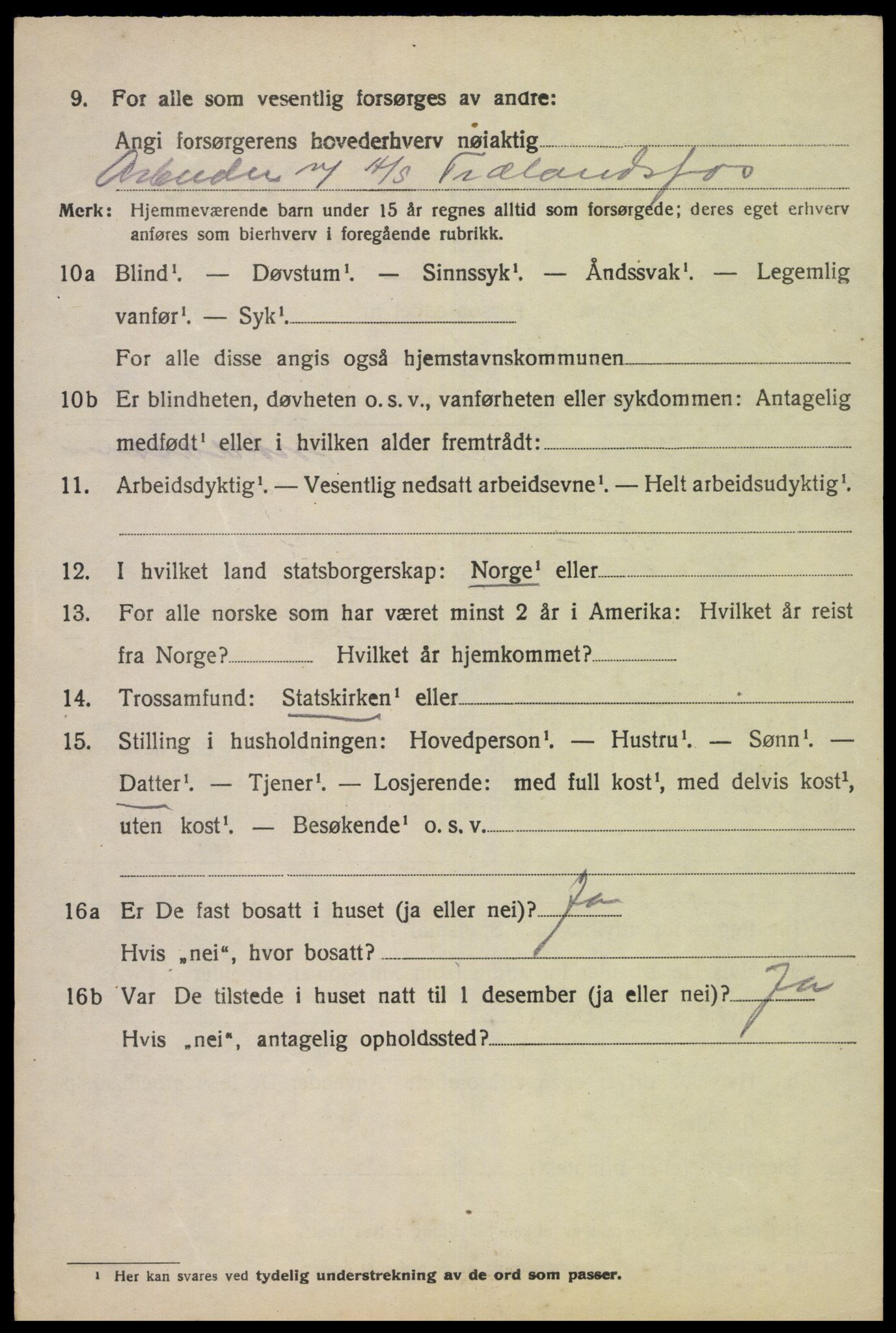 SAK, 1920 census for Kvinesdal, 1920, p. 4480