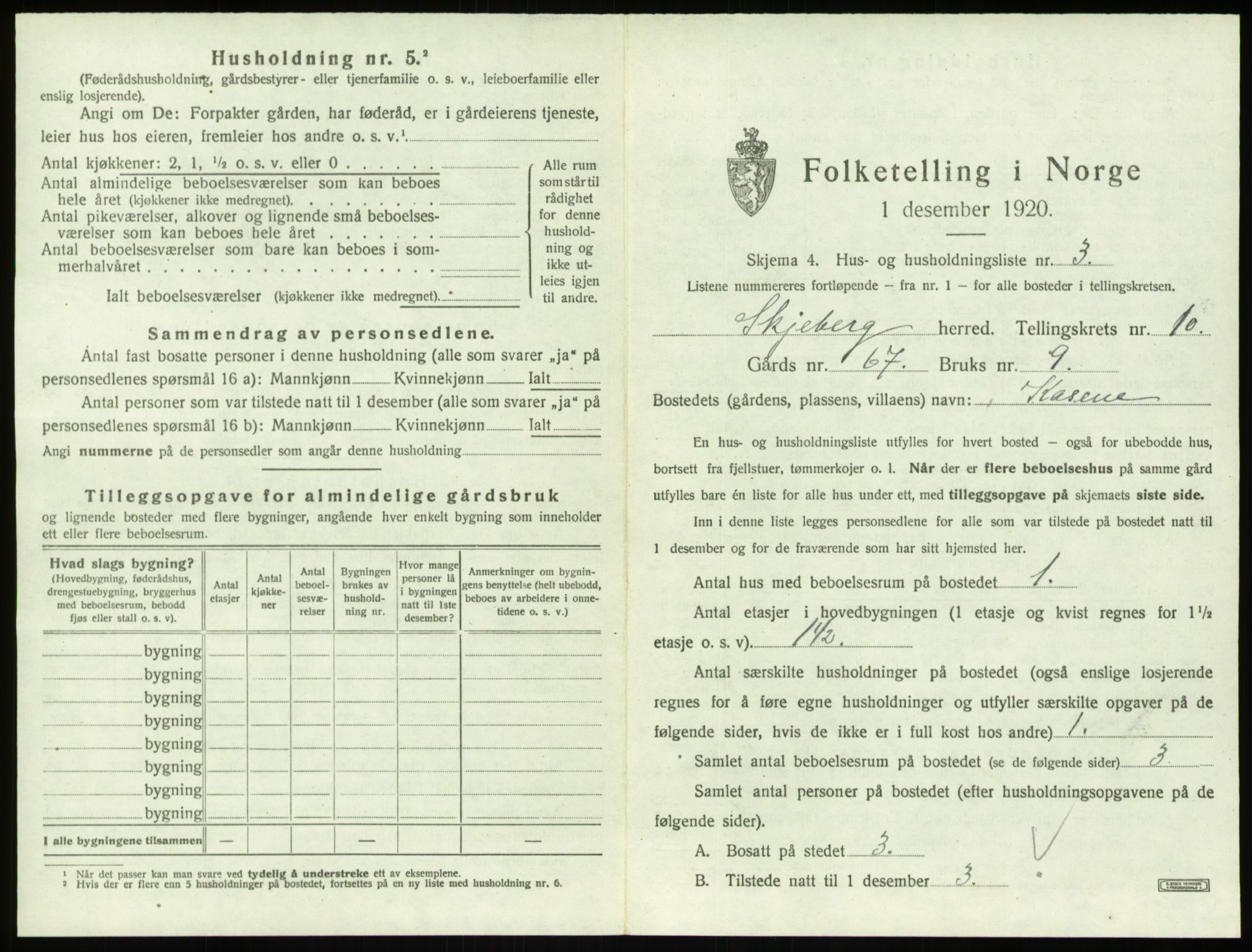 SAO, 1920 census for Skjeberg, 1920, p. 1348