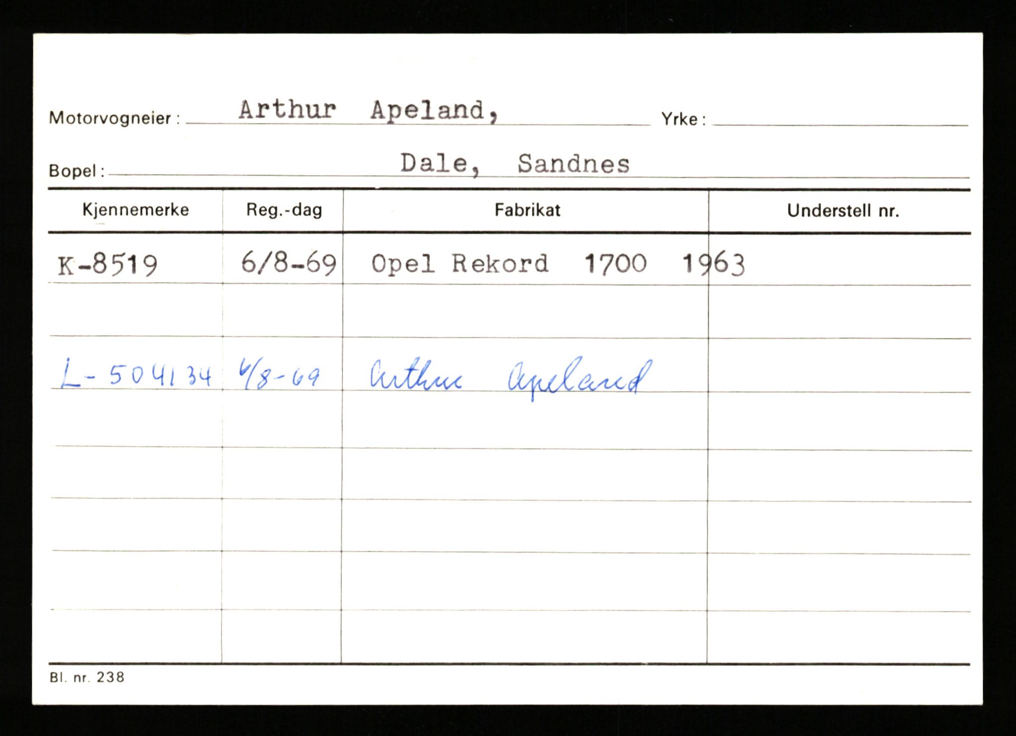 Stavanger trafikkstasjon, AV/SAST-A-101942/0/G/L0002: Registreringsnummer: 5791 - 10405, 1930-1971, p. 1643