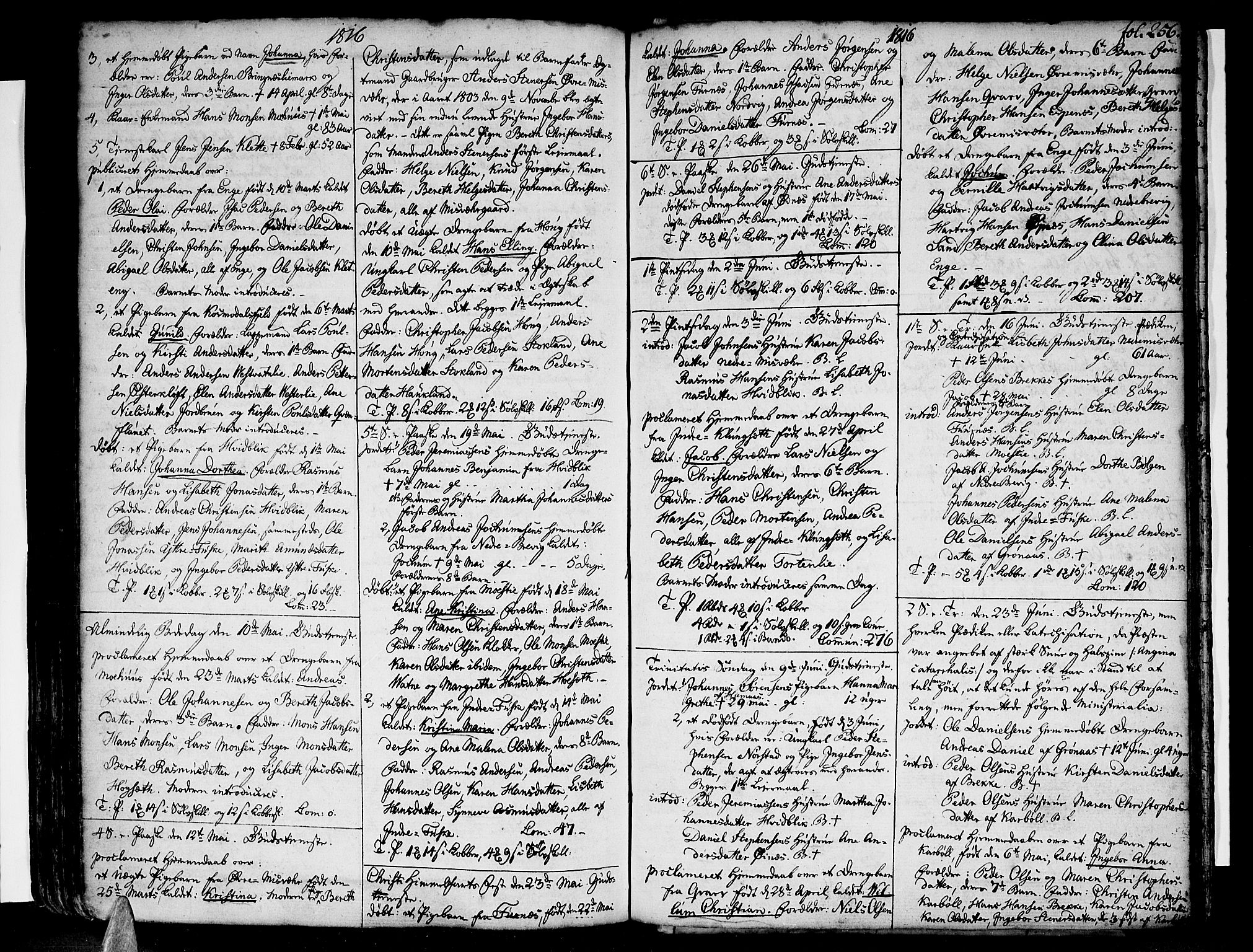 Ministerialprotokoller, klokkerbøker og fødselsregistre - Nordland, AV/SAT-A-1459/852/L0735: Parish register (official) no. 852A05, 1762-1820, p. 256