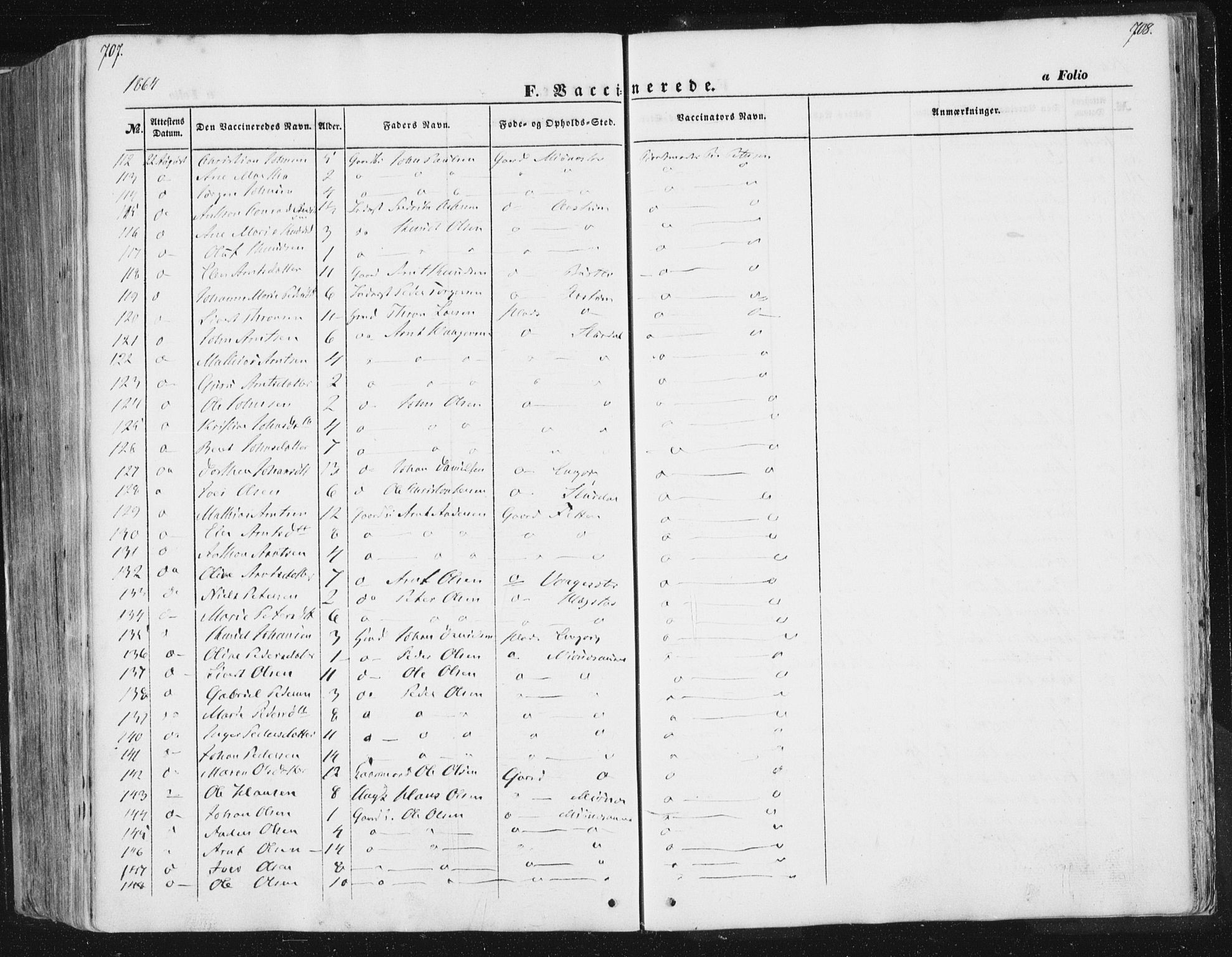 Ministerialprotokoller, klokkerbøker og fødselsregistre - Sør-Trøndelag, AV/SAT-A-1456/630/L0494: Parish register (official) no. 630A07, 1852-1868, p. 707-708