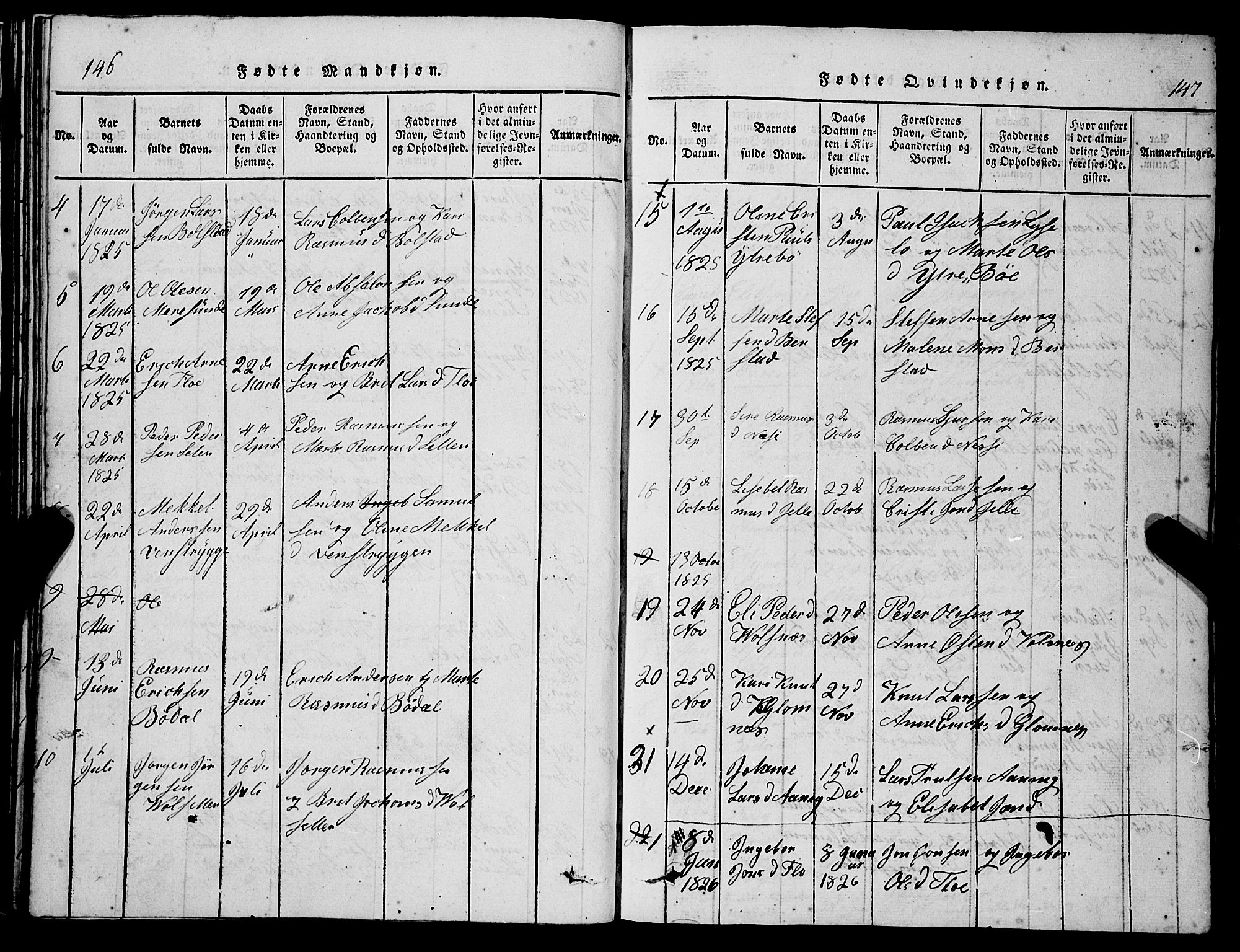 Stryn Sokneprestembete, SAB/A-82501: Parish register (copy) no. C 1, 1801-1845, p. 146-147