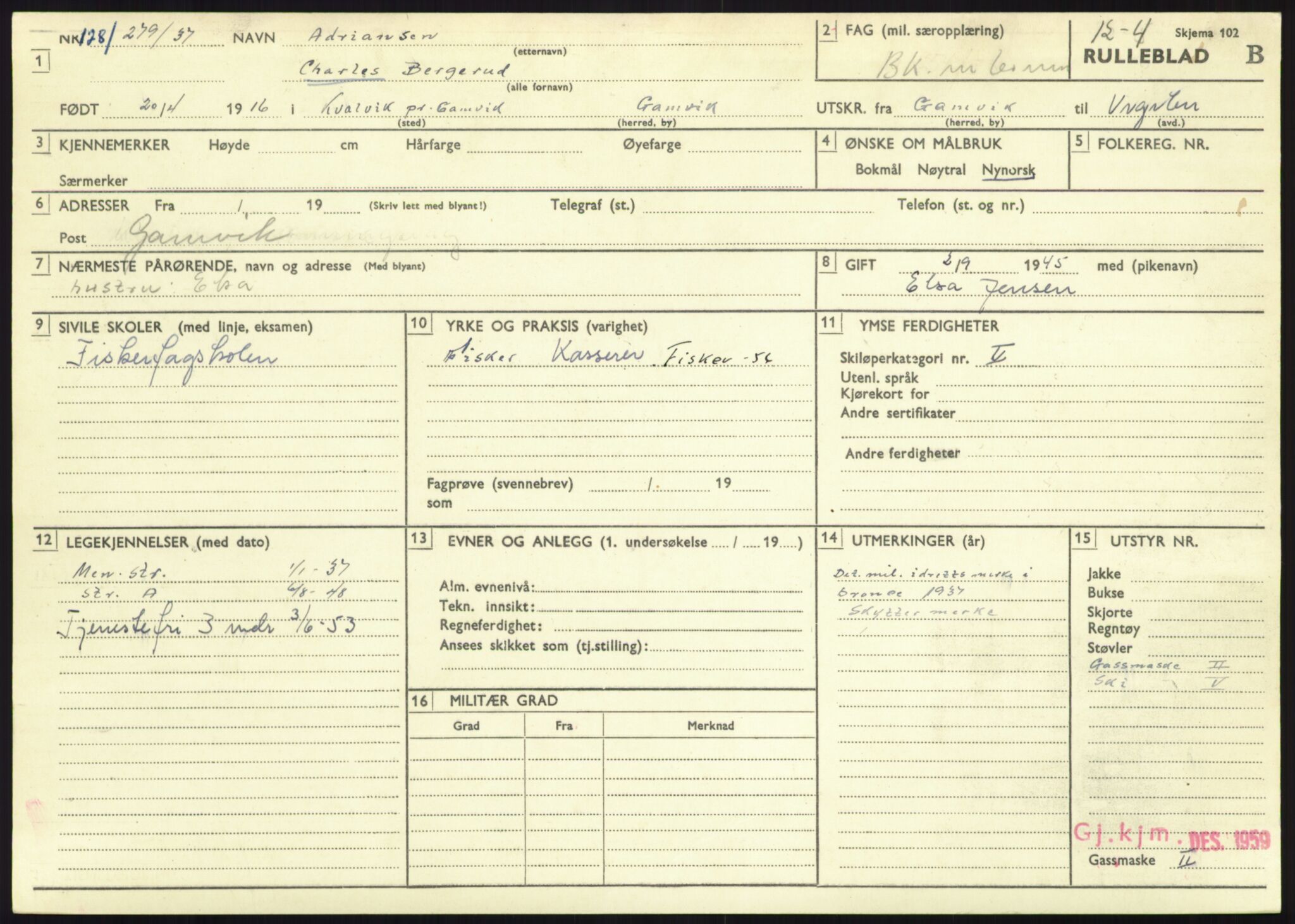 Forsvaret, Varanger bataljon, AV/RA-RAFA-2258/1/D/L0445: Rulleblad for menige født 1915-1916, 1915-1916, p. 298