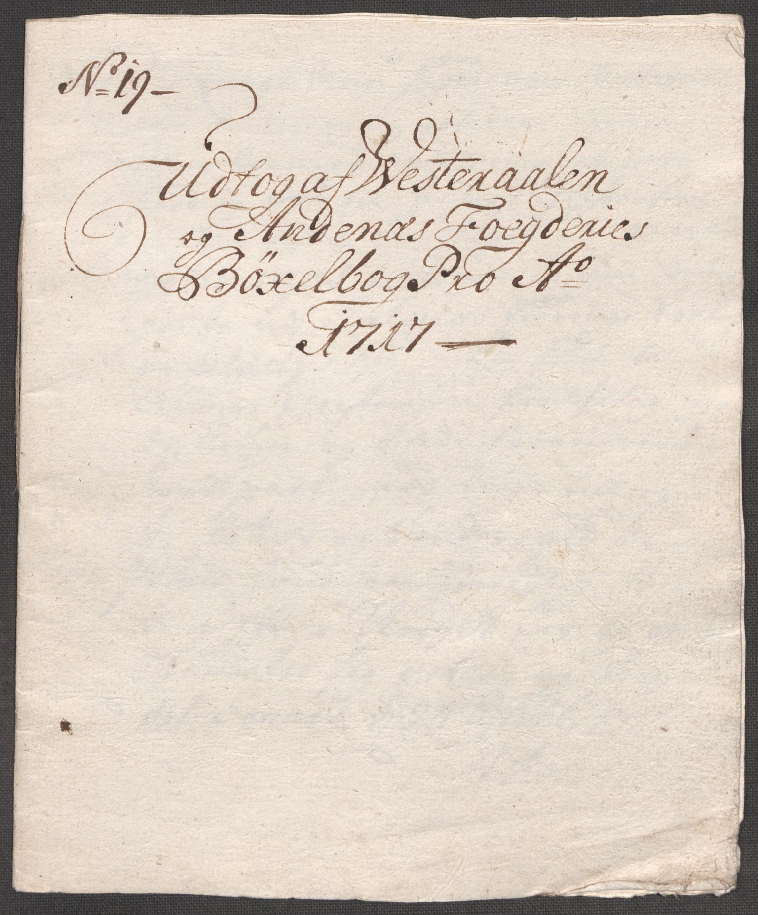 Rentekammeret inntil 1814, Reviderte regnskaper, Fogderegnskap, AV/RA-EA-4092/R67/L4683: Fogderegnskap Vesterålen, Andenes og Lofoten, 1717, p. 138