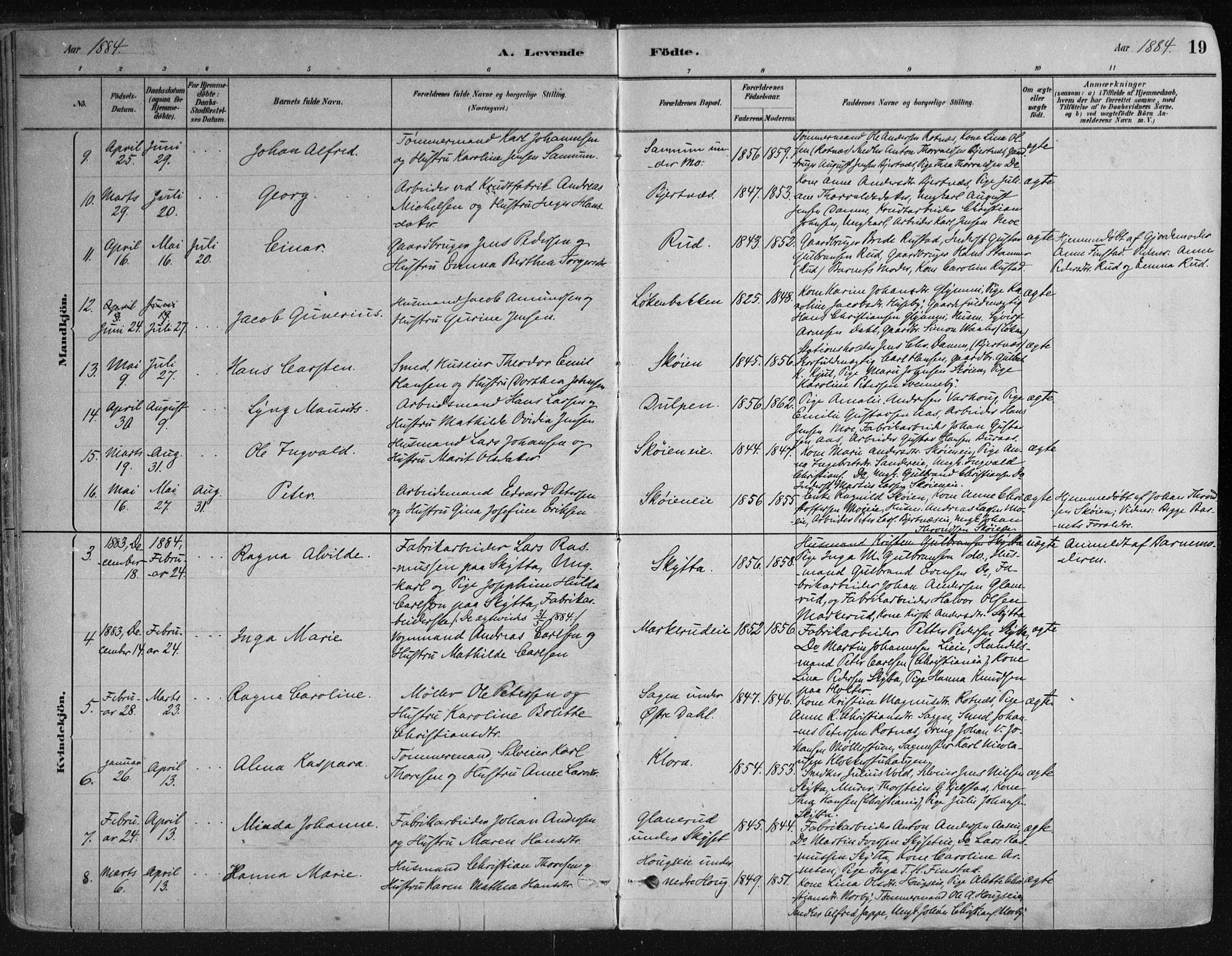 Nittedal prestekontor Kirkebøker, SAO/A-10365a/F/Fa/L0007: Parish register (official) no. I 7, 1879-1901, p. 19