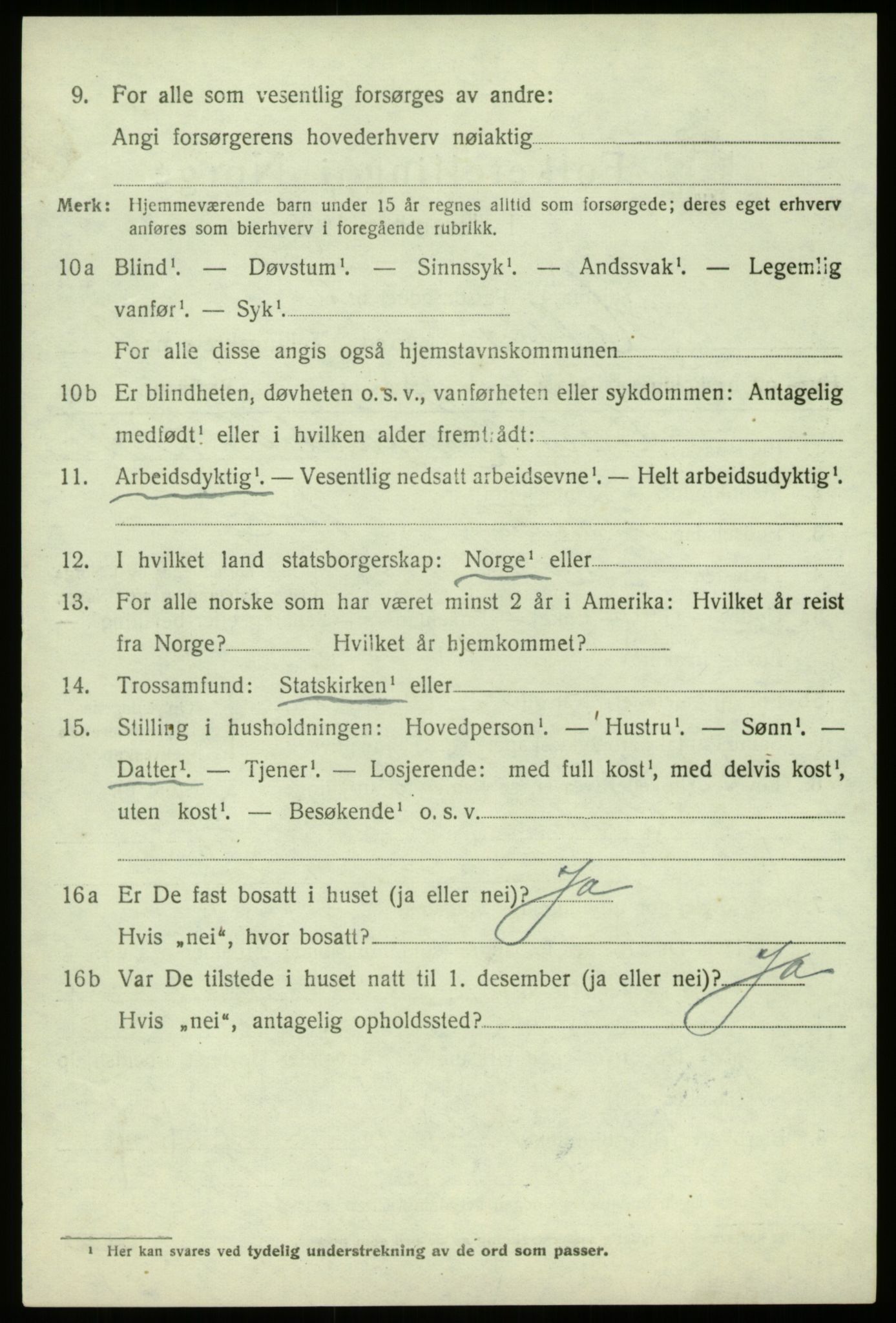 SAB, 1920 census for Hafslo, 1920, p. 6923