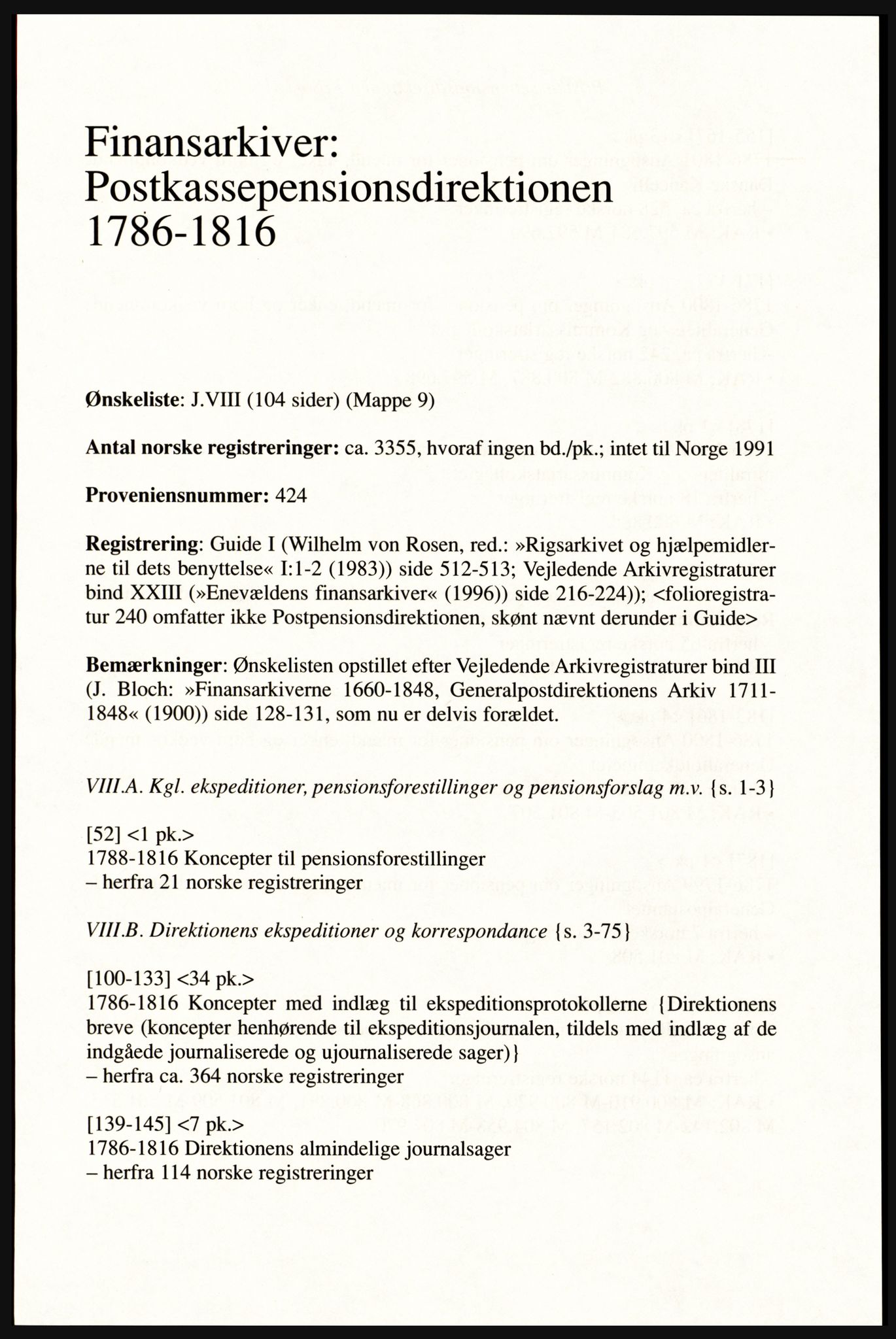 Publikasjoner utgitt av Arkivverket, PUBL/PUBL-001/A/0002: Erik Gøbel: NOREG, Tværregistratur over norgesrelevant materiale i Rigsarkivet i København (2000), 2000, p. 197