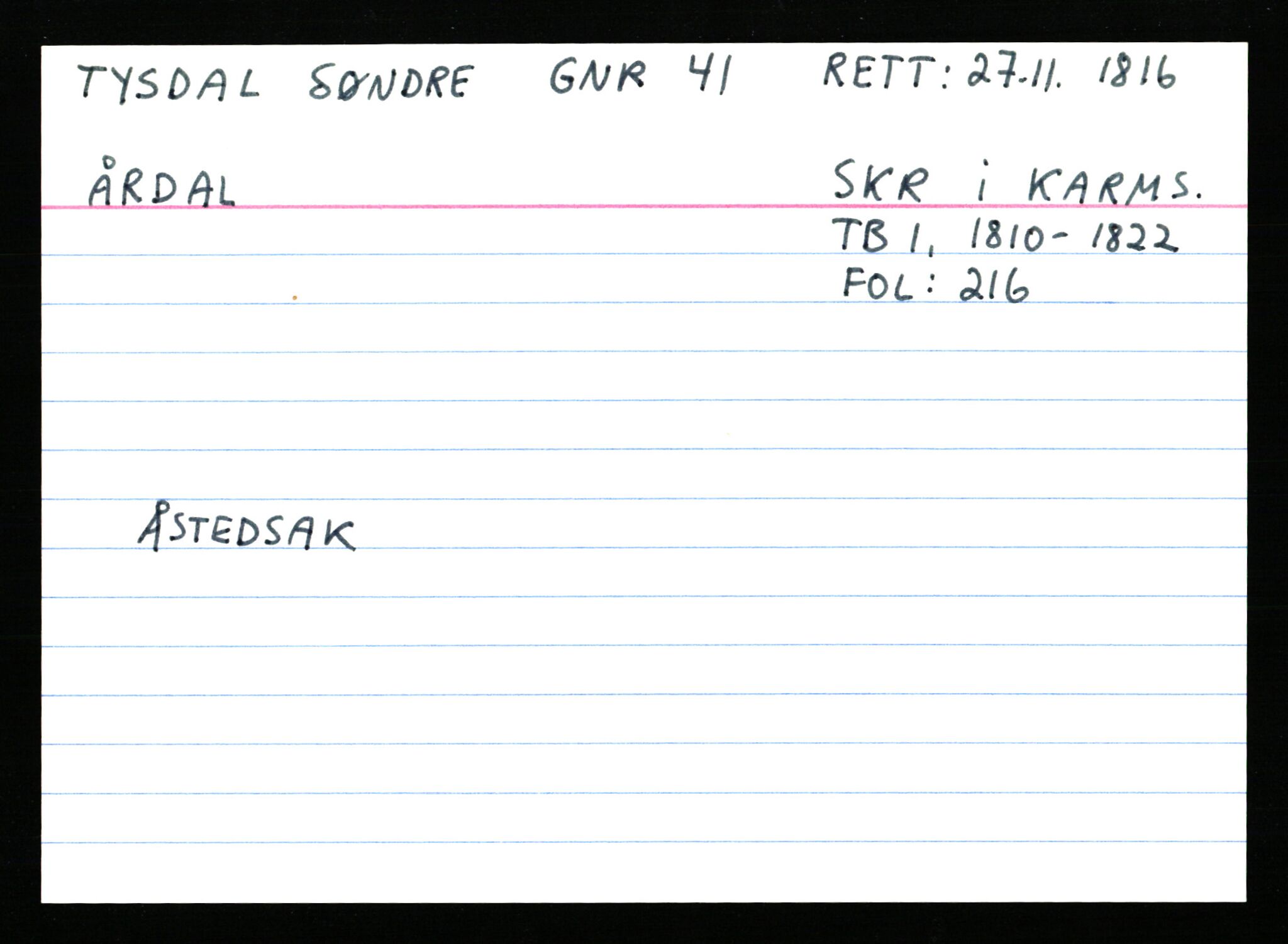 Statsarkivet i Stavanger, AV/SAST-A-101971/03/Y/Ym/L0062: Åstedskort sortert etter gårdsnavn: Tuneim - Tømmerdal, 1600-1950, p. 541