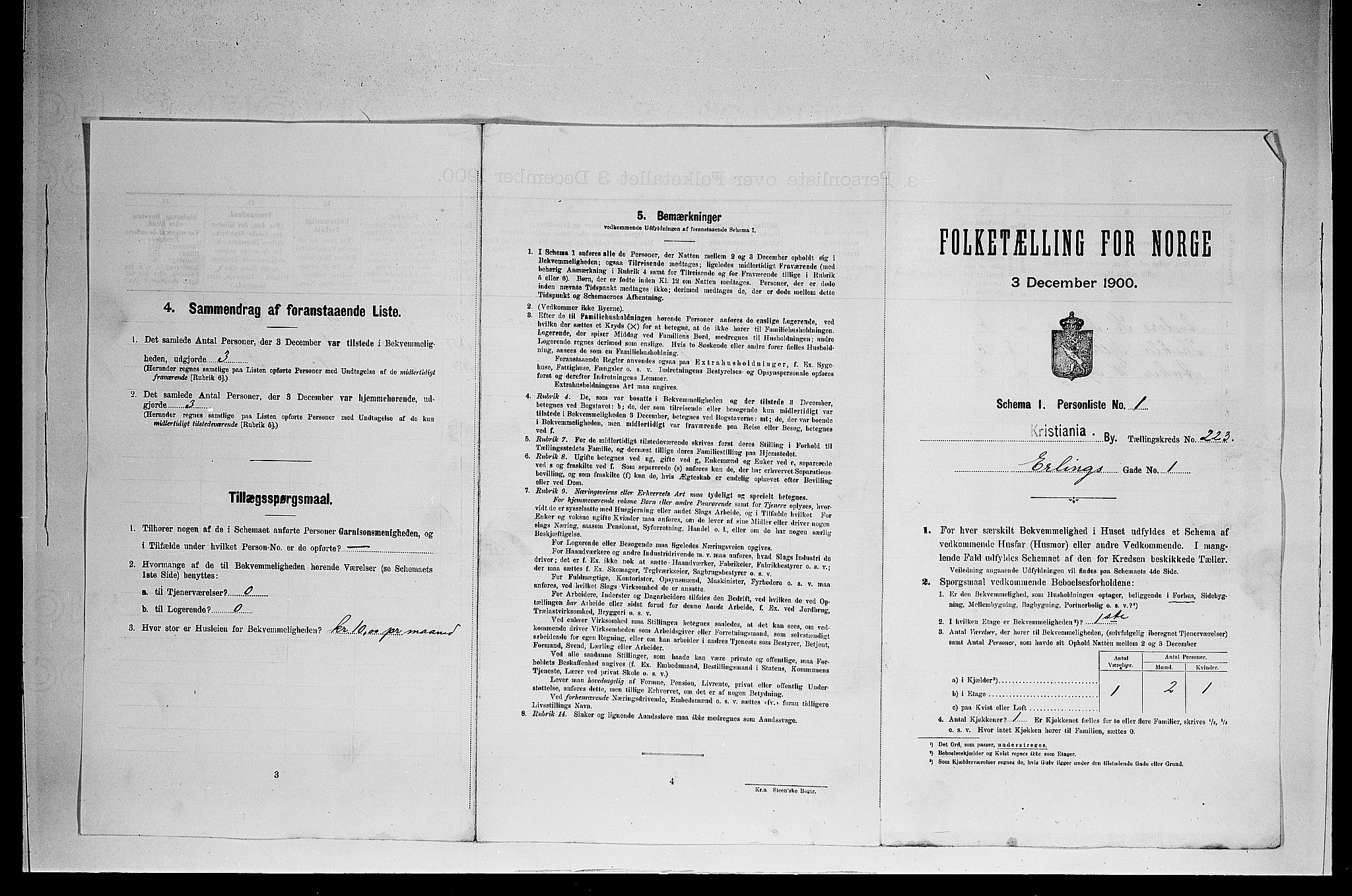 SAO, 1900 census for Kristiania, 1900, p. 20959