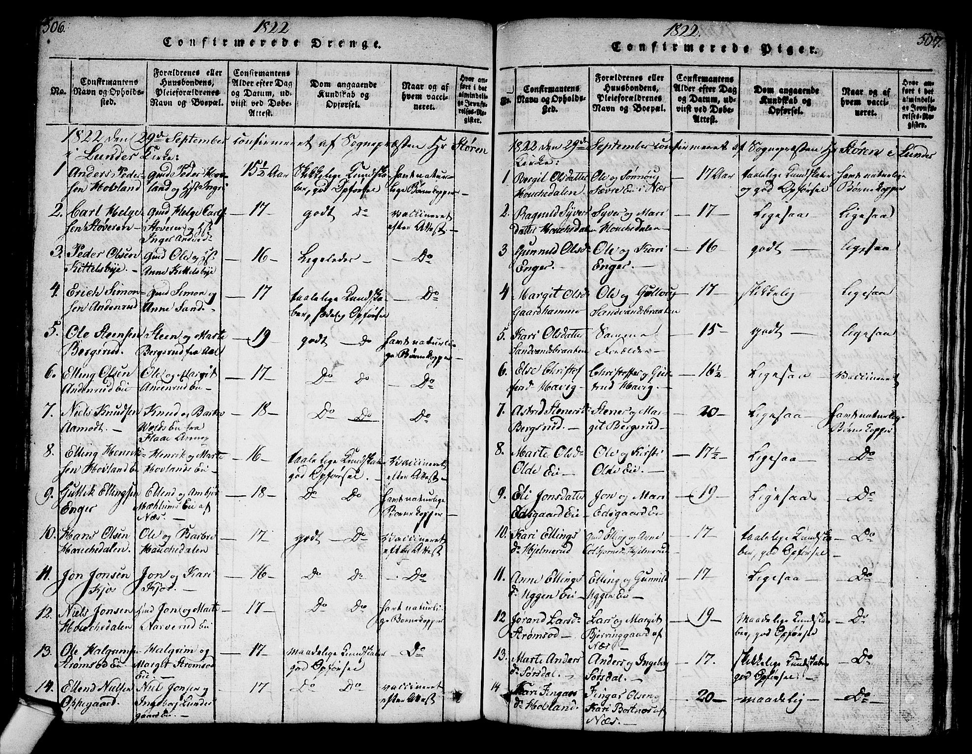 Norderhov kirkebøker, SAKO/A-237/G/Ga/L0003: Parish register (copy) no. I 3 /2, 1814-1876, p. 506-507