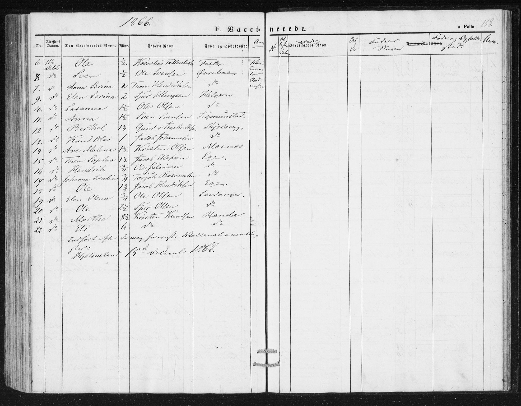 Hjelmeland sokneprestkontor, SAST/A-101843/01/IV/L0010: Parish register (official) no. A 10, 1851-1871, p. 138
