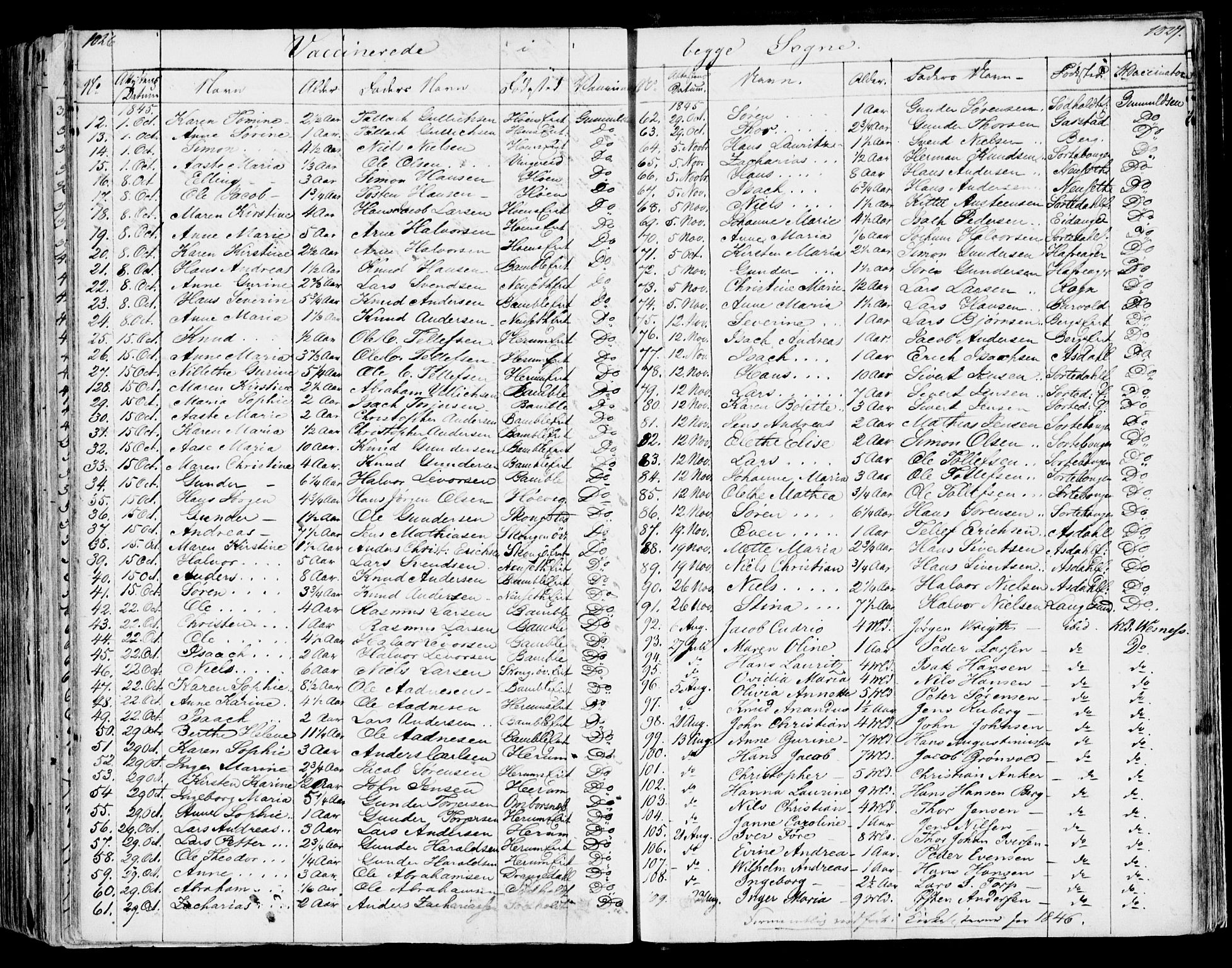 Bamble kirkebøker, SAKO/A-253/F/Fa/L0004: Parish register (official) no. I 4, 1834-1853, p. 1026-1027