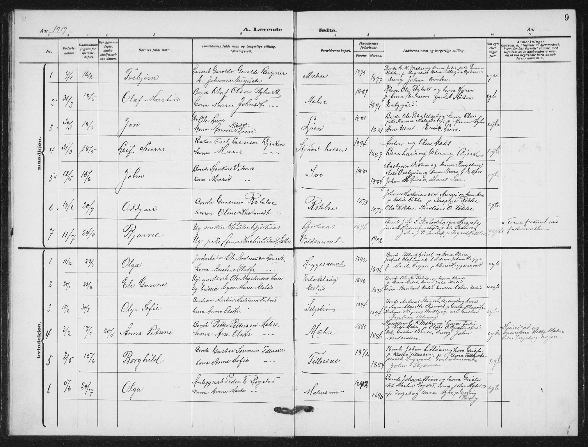 Ministerialprotokoller, klokkerbøker og fødselsregistre - Nord-Trøndelag, SAT/A-1458/712/L0104: Parish register (copy) no. 712C02, 1917-1939, p. 9