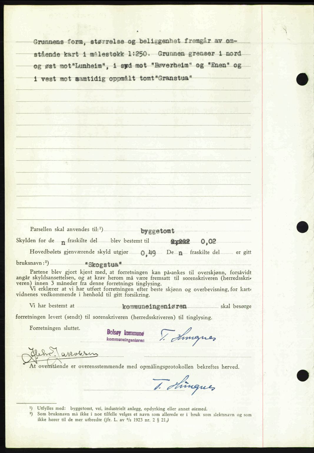 Romsdal sorenskriveri, AV/SAT-A-4149/1/2/2C: Mortgage book no. A23, 1947-1947, Diary no: : 1762/1947