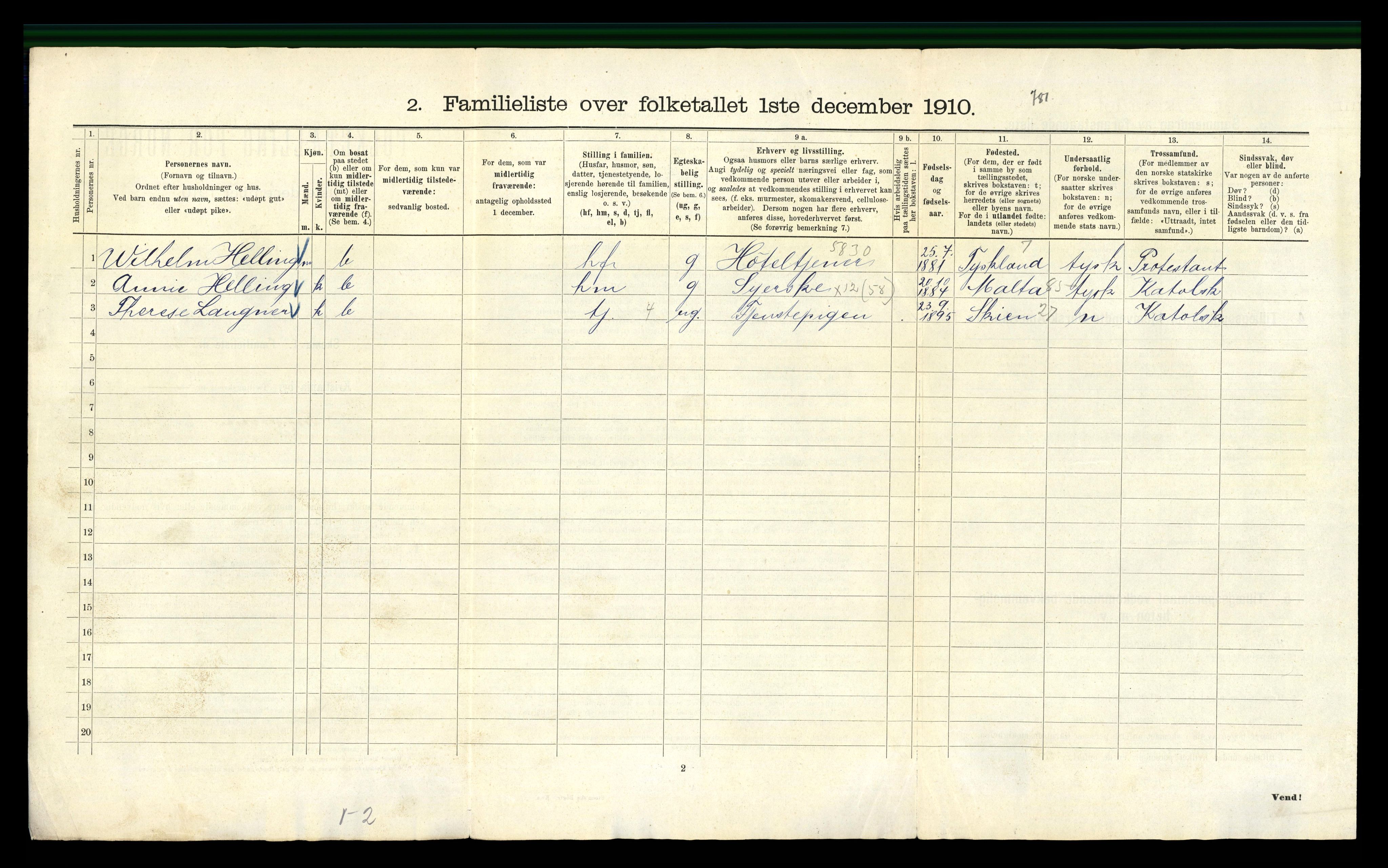 RA, 1910 census for Kristiania, 1910, p. 26364