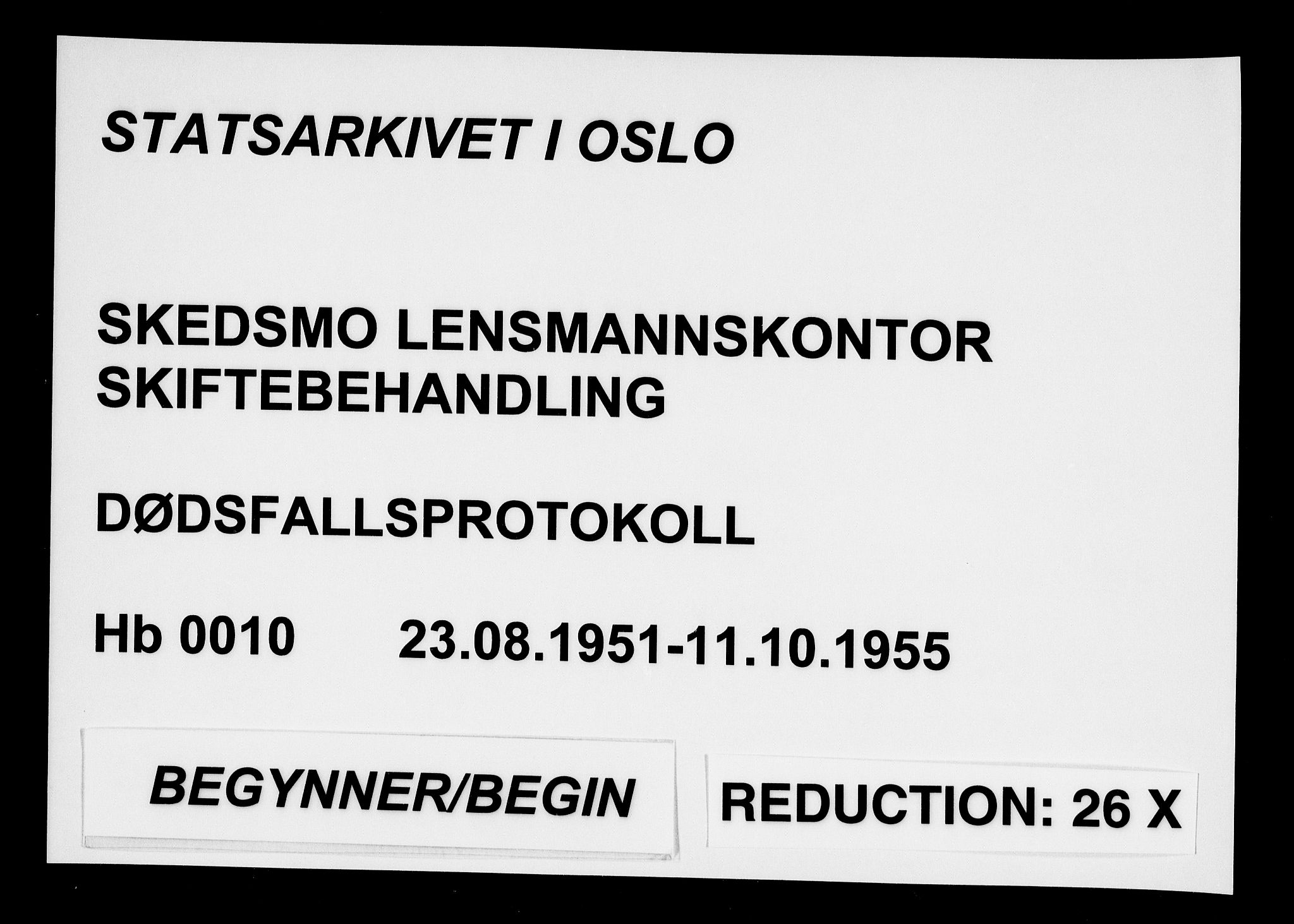 Skedsmo lensmannskontor, SAO/A-10089/H/Hb/L0010: Dødsfallsprotokoll, 1951-1955