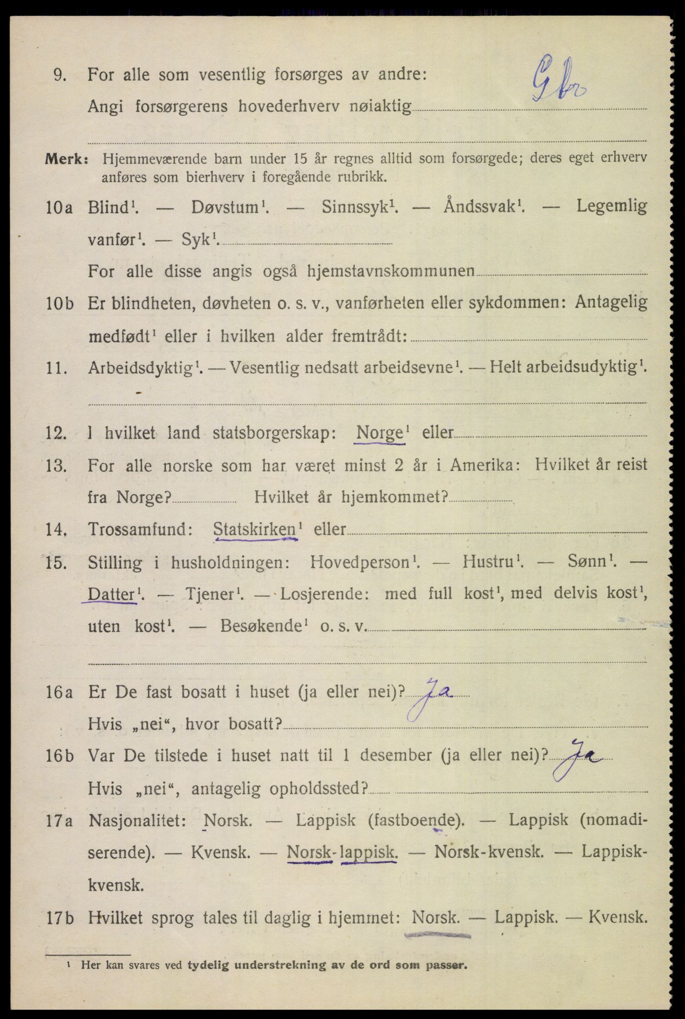 SAT, 1920 census for Beiarn, 1920, p. 4535