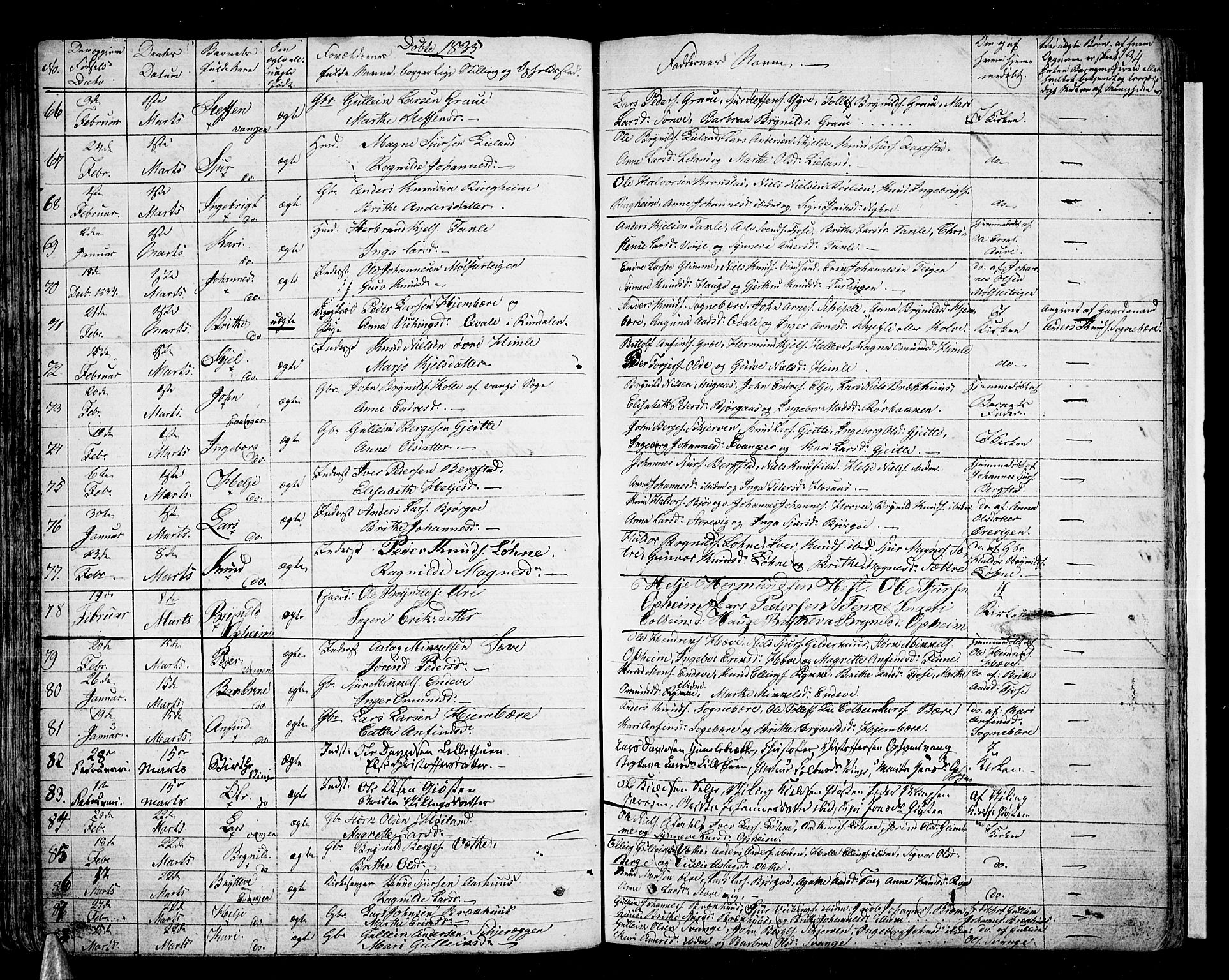 Voss sokneprestembete, AV/SAB-A-79001/H/Haa: Parish register (official) no. A 12, 1823-1837, p. 134