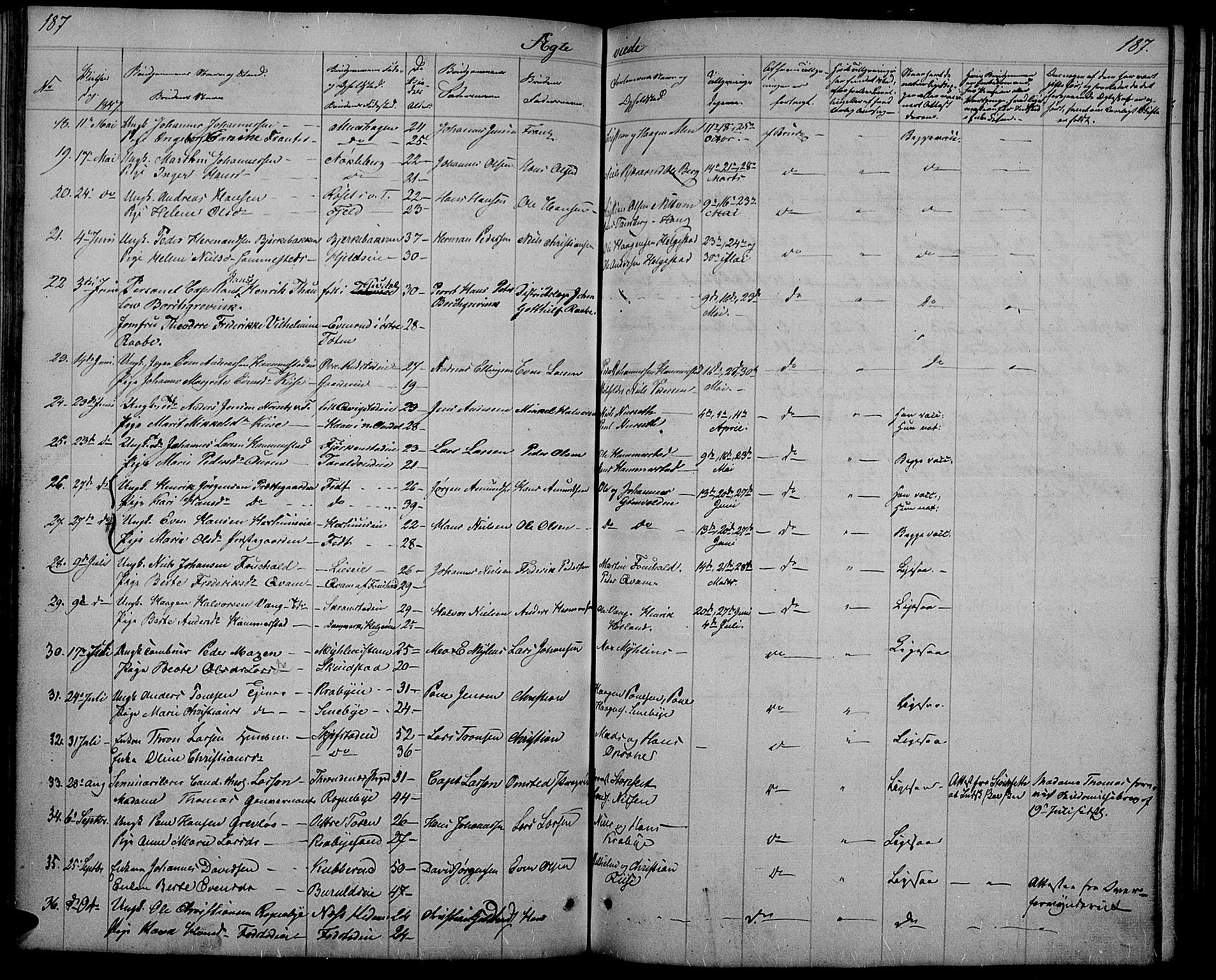 Østre Toten prestekontor, AV/SAH-PREST-104/H/Ha/Hab/L0002: Parish register (copy) no. 2, 1840-1847, p. 187