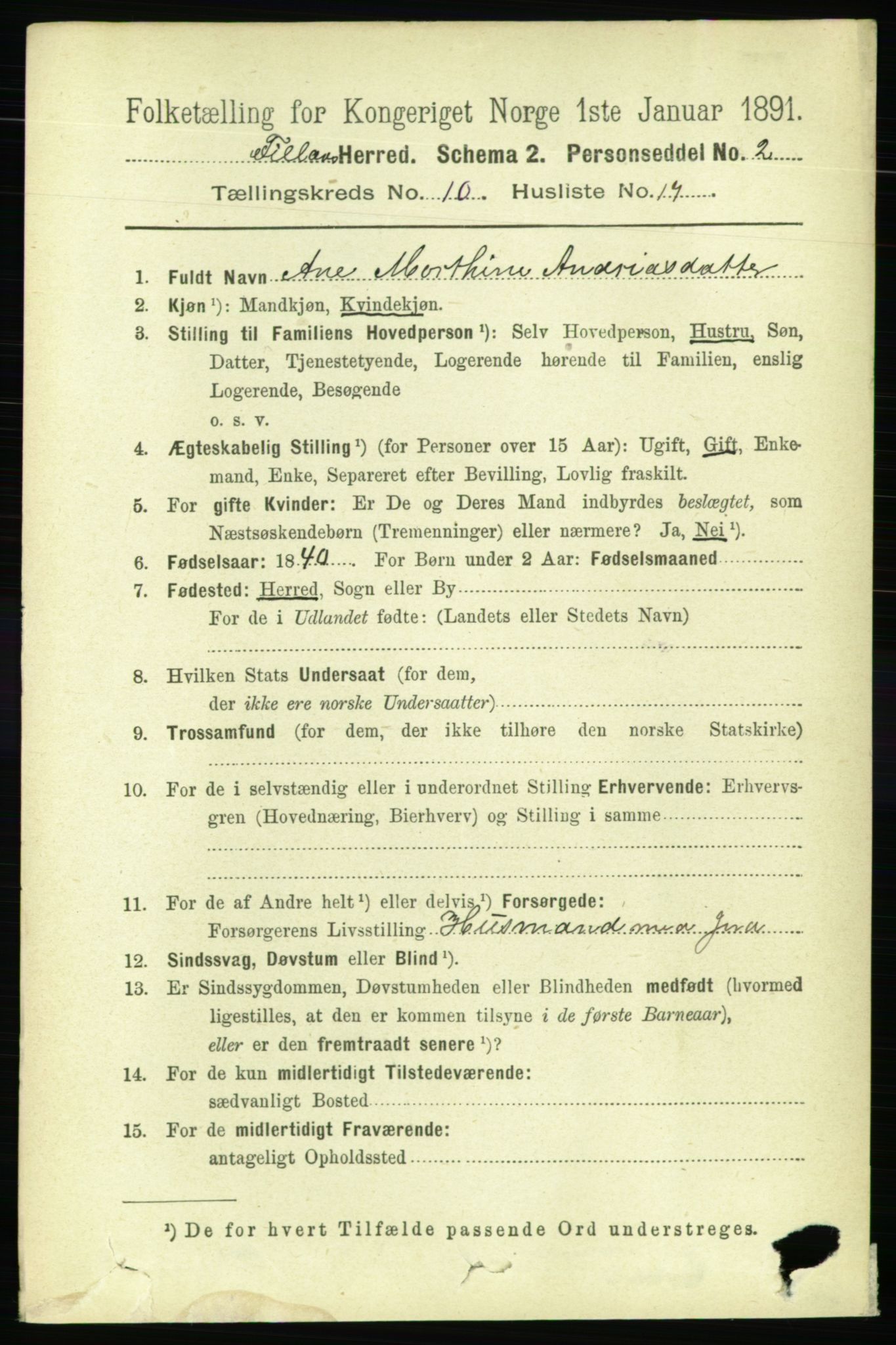 RA, 1891 census for 1616 Fillan, 1891, p. 2756