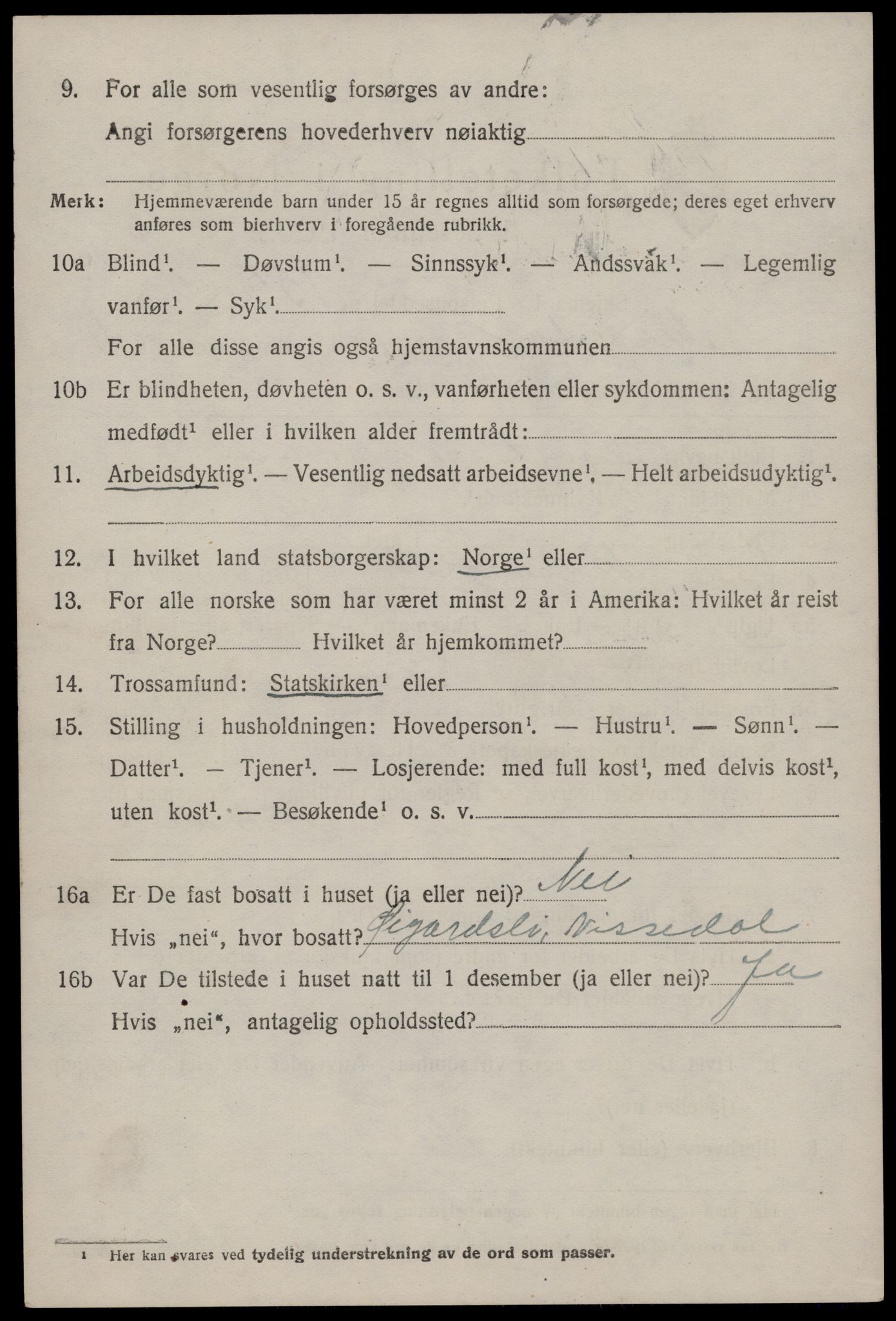 SAKO, 1920 census for Nissedal, 1920, p. 4706